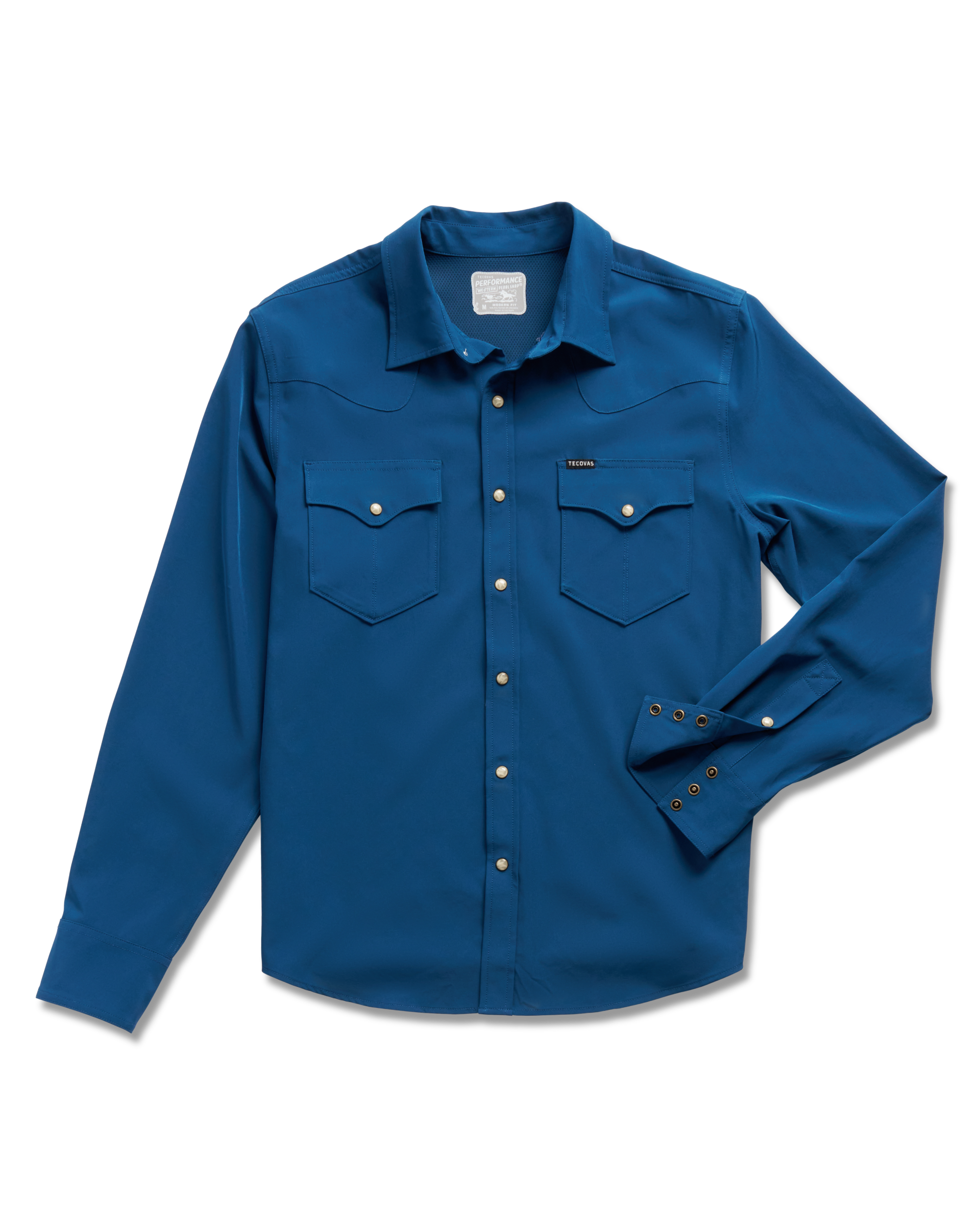 Men's Performance Long Sleeve Western Pearl Snap - Sailor Blue Performance