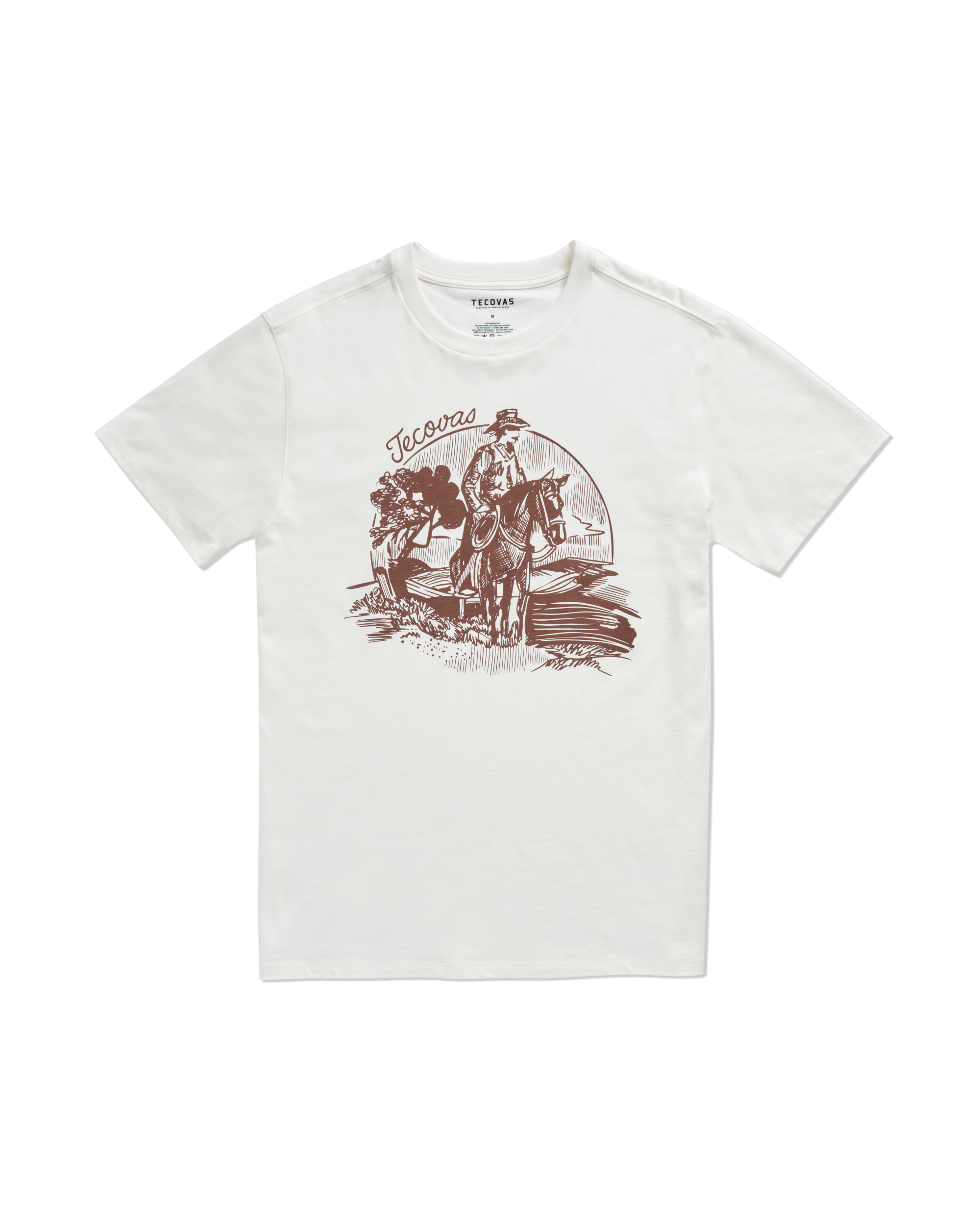 Men's Sketchbook Cowboy Tee - Bone Brown Pima Cotton