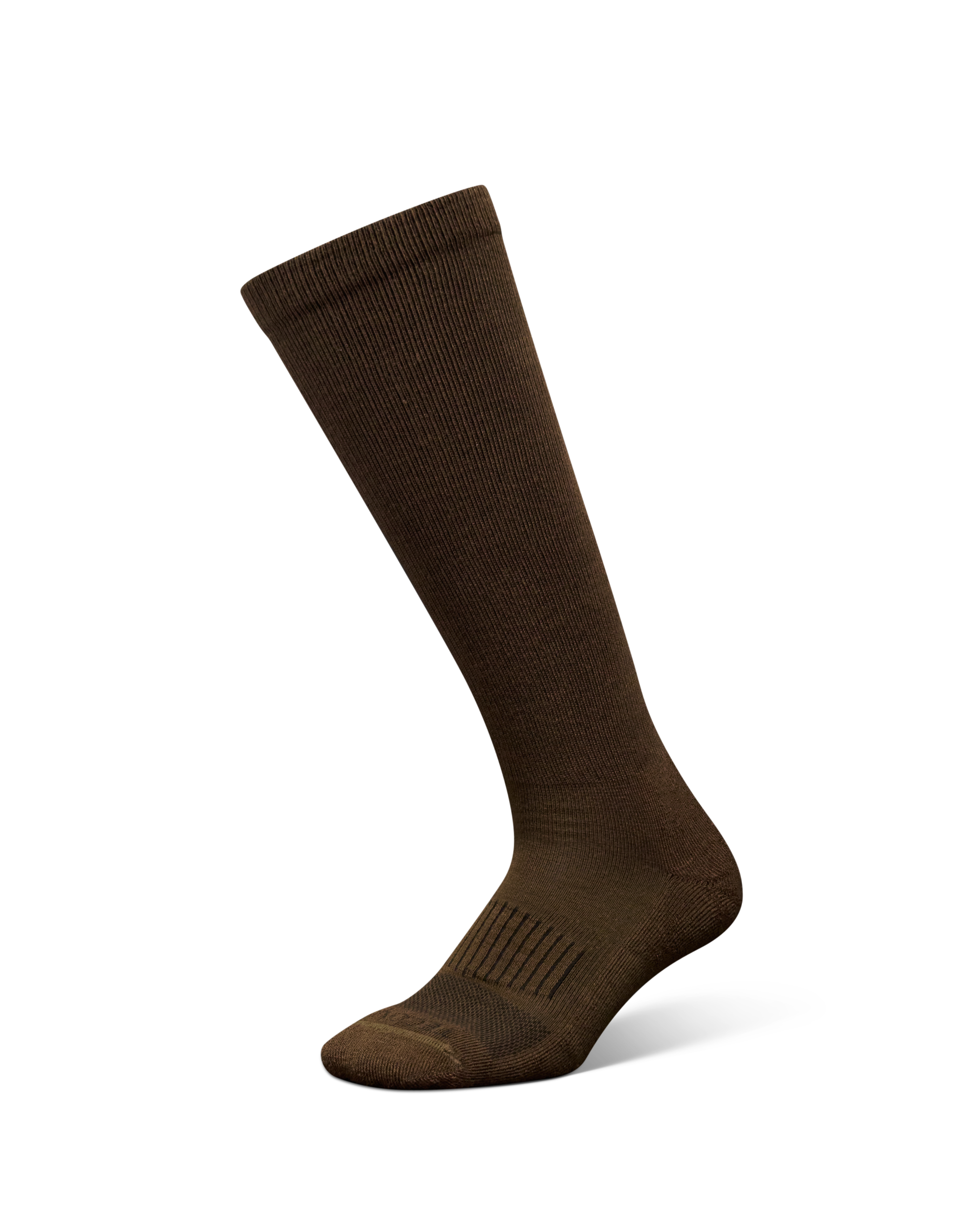 Over-The-Calf Socks (3-Pack) - Navy Brown White Polyester Spandex