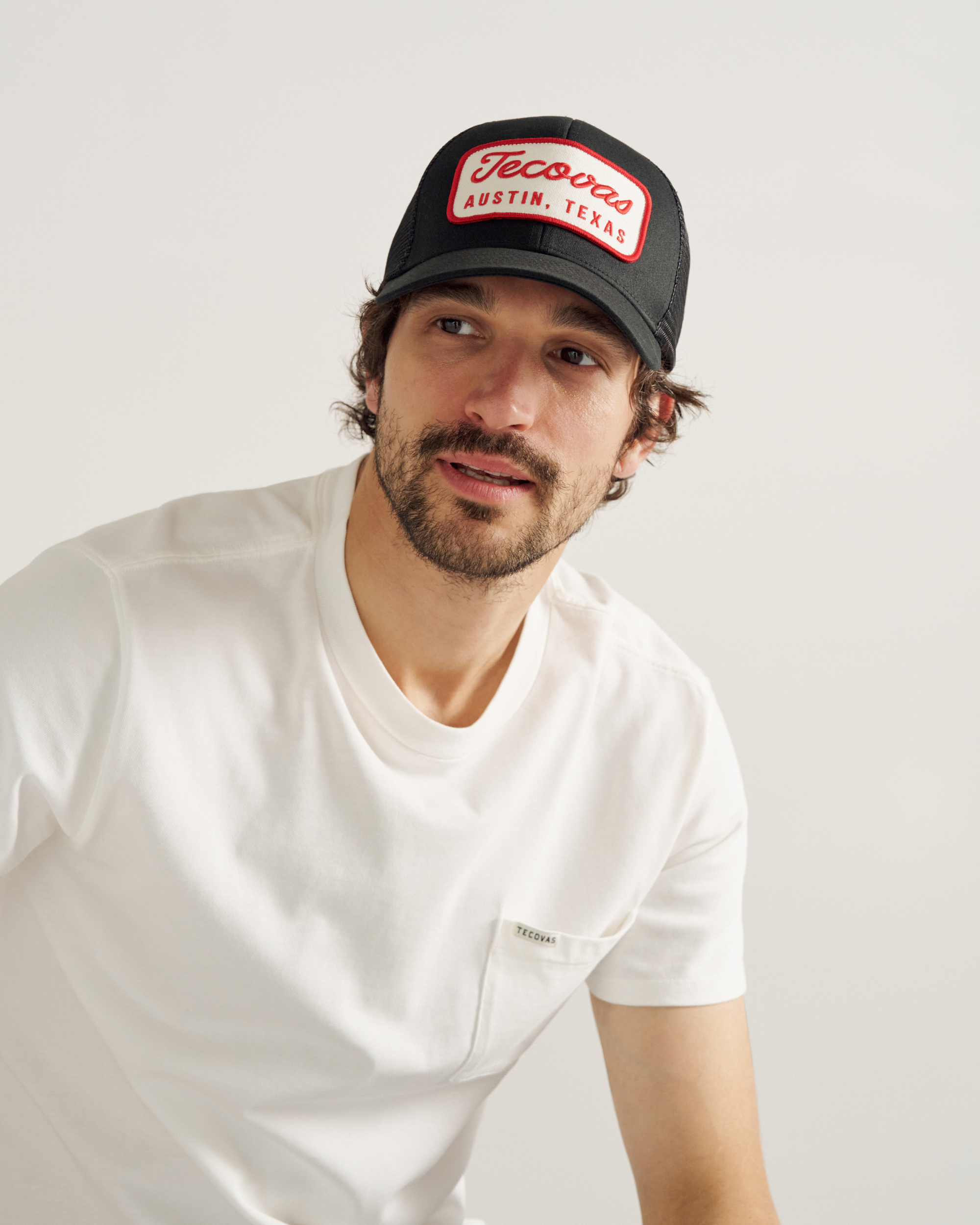 Mechanic Mid Profile Trucker Hat - Black Cotton Polyester