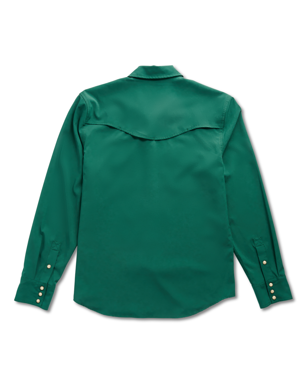 Men's Performance Long Sleeve Western Pearl Snap - Classic Fit - Hunter Green Performance
