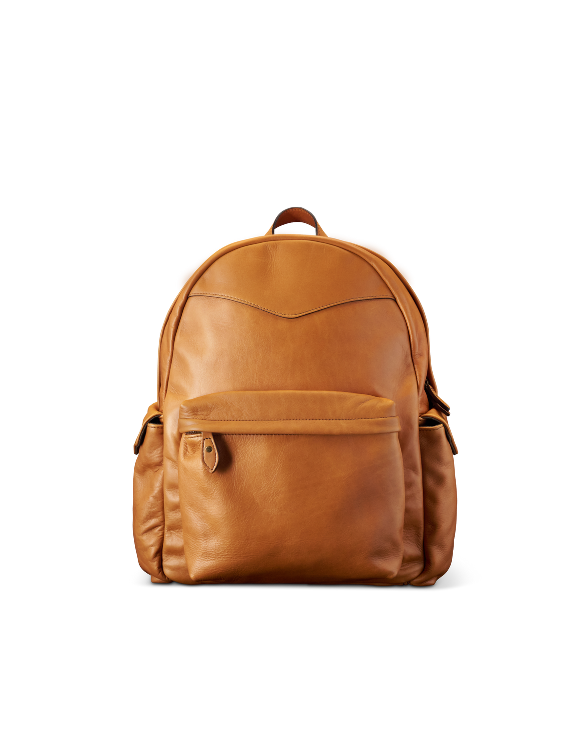 Men's Leather Backpack - Caramel Cowhide