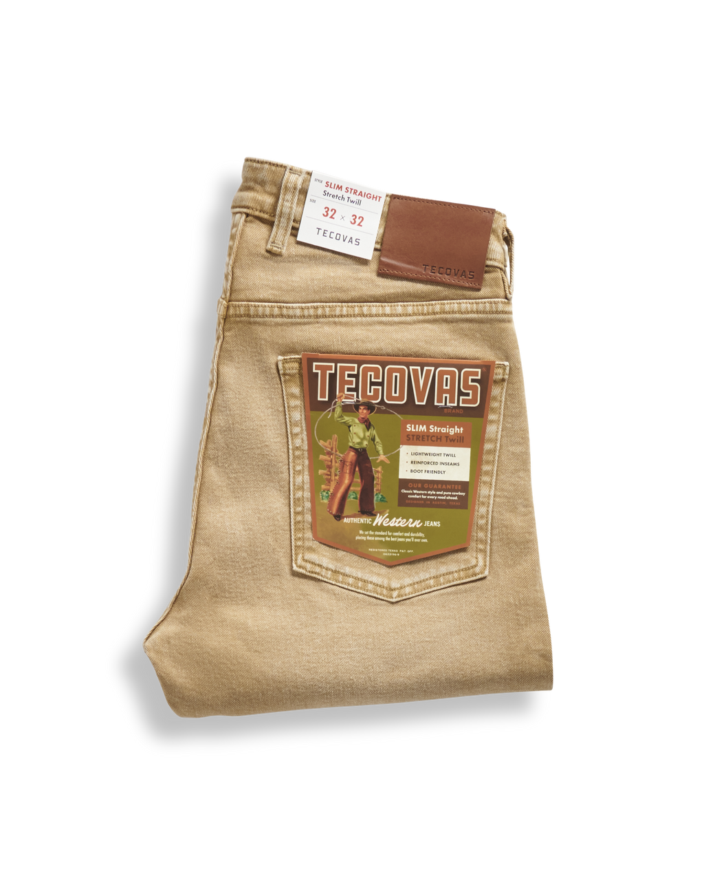 Men's Slim Straight Stretch Twill - Khaki Stretch Twill