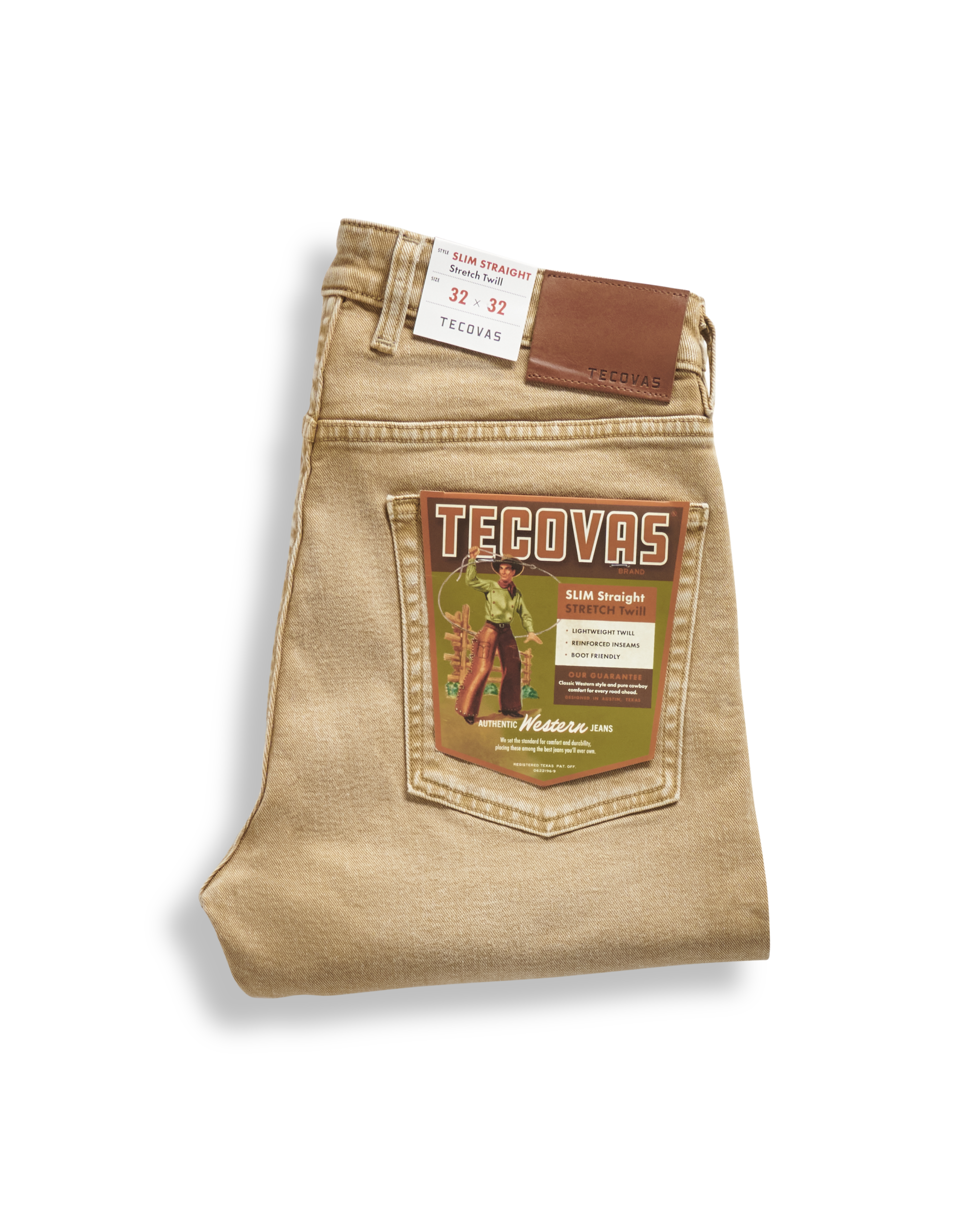 Men's Slim Straight Stretch Twill - Khaki Stretch Twill