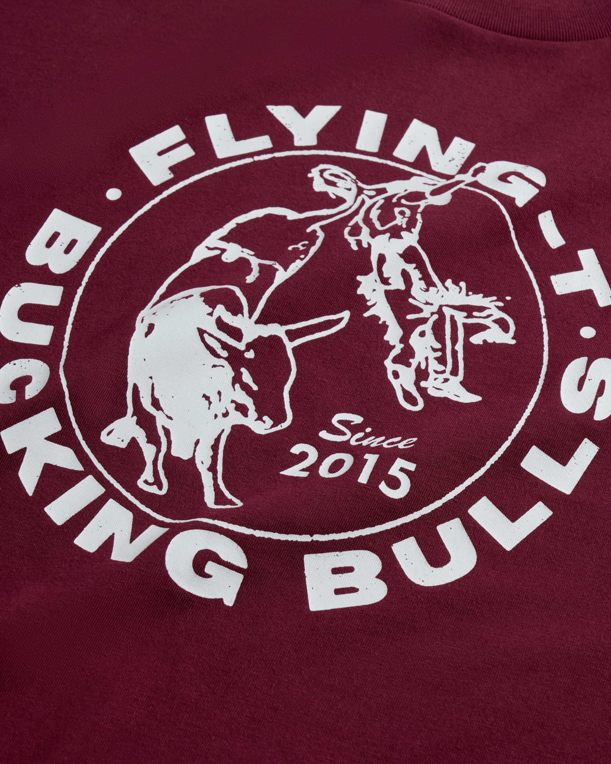 Men's Bucking Bulls Tee - Port Bone Supima Cotton
