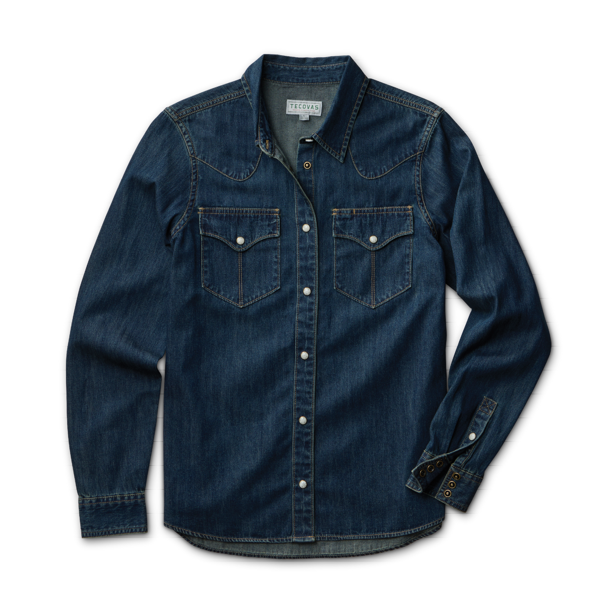 Women's Denim Pearl Snap - Medium Wash Denim