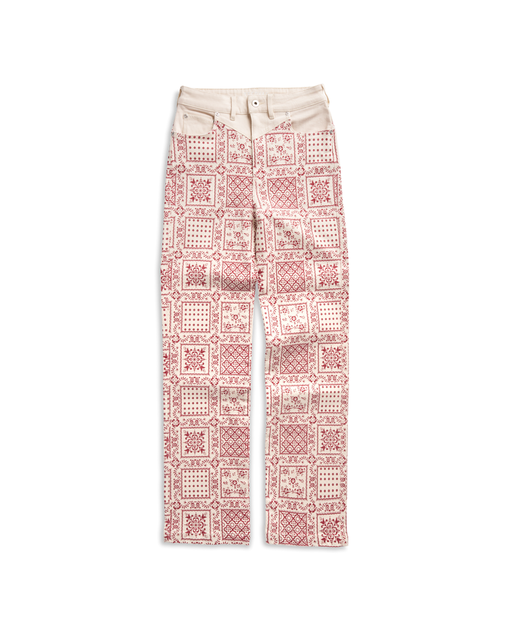 Women's Vintage High Rise Jean - Red Bandana Denim