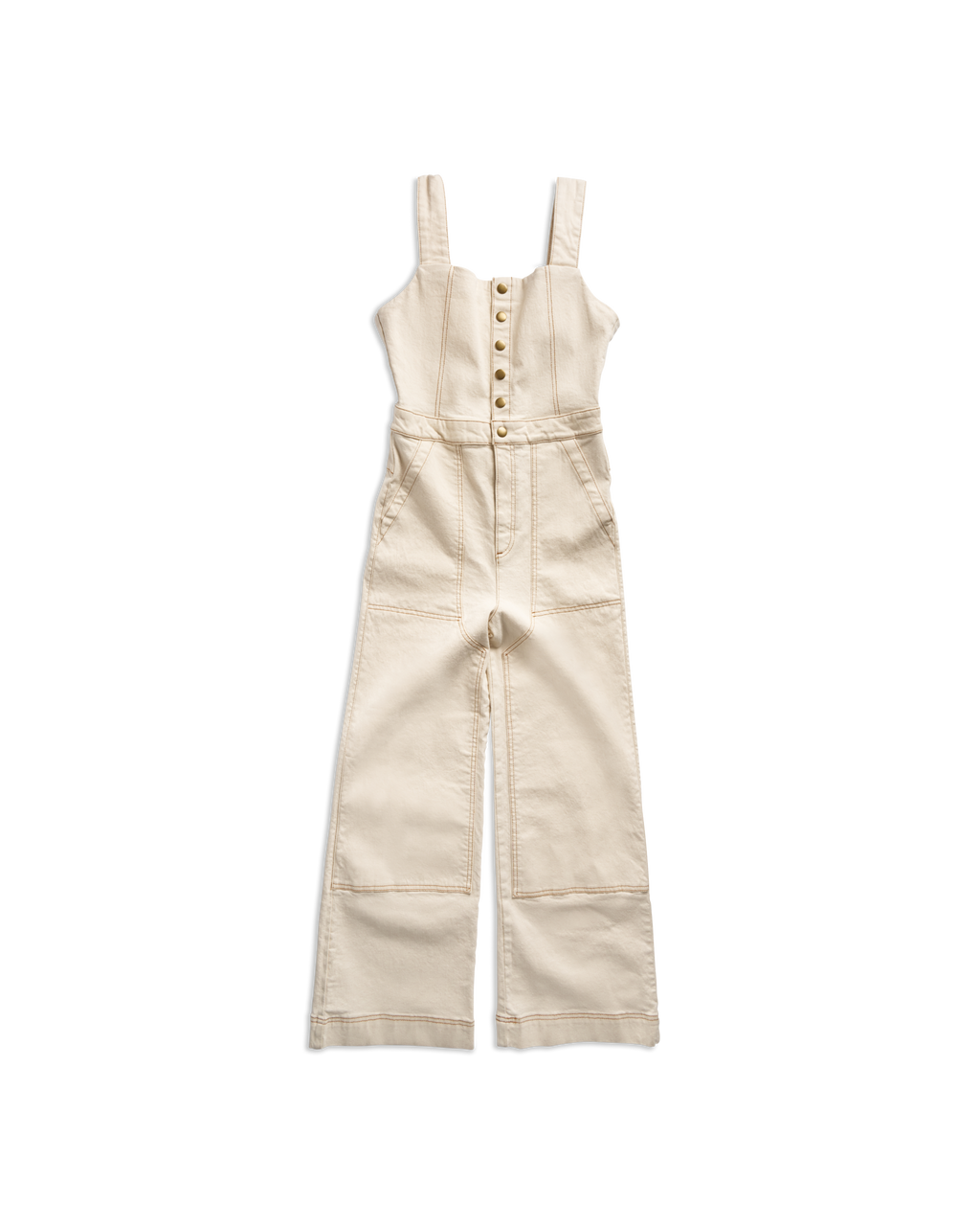 Women's Denim Jumpsuit - Natural Denim