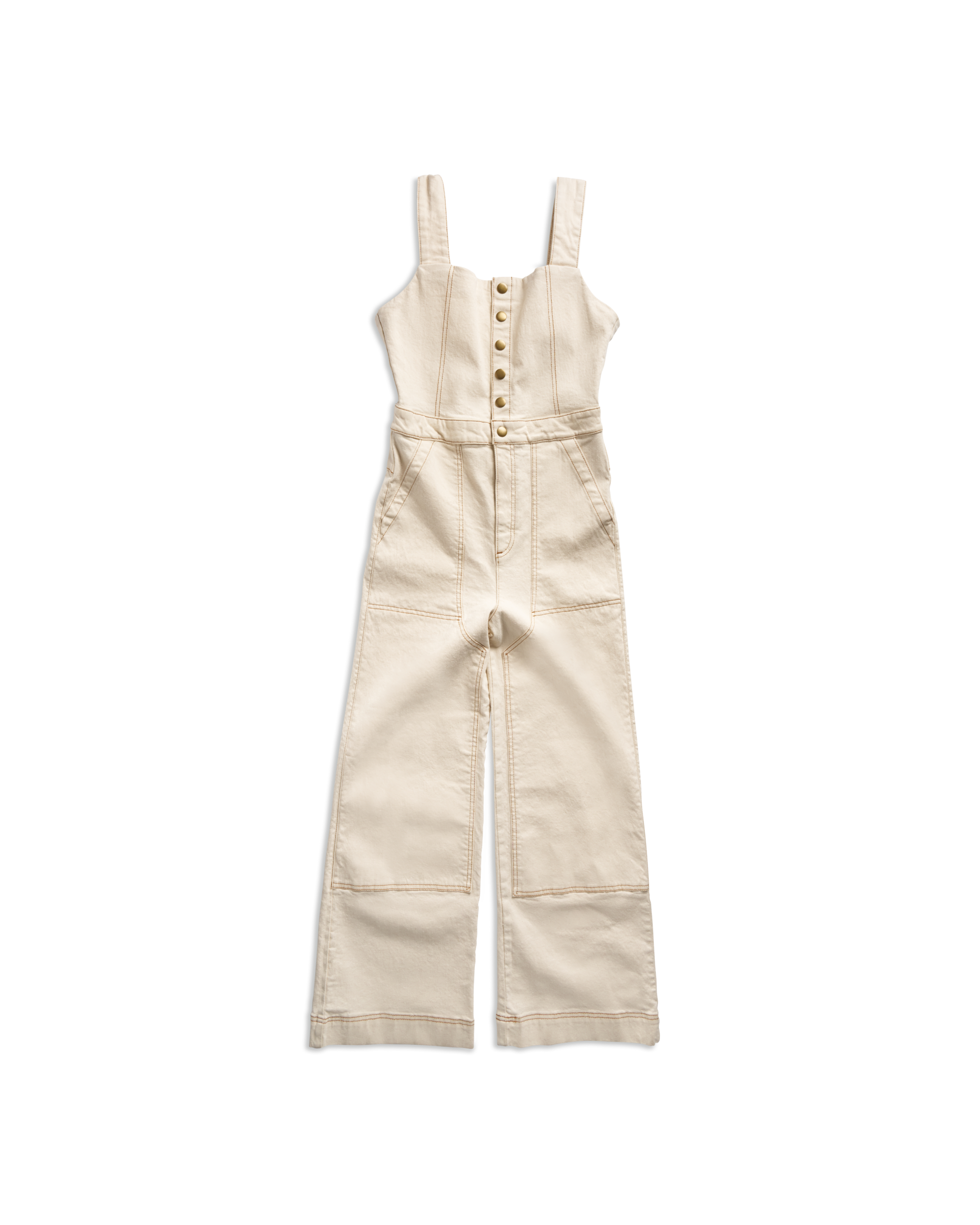 Women's Denim Jumpsuit - Natural Denim