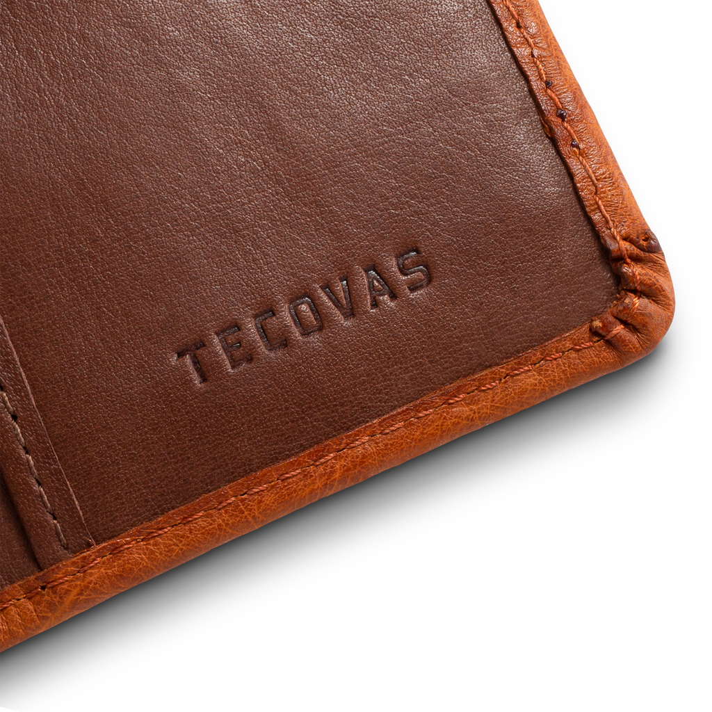 Ostrich Bifold - Pecan Ostrich