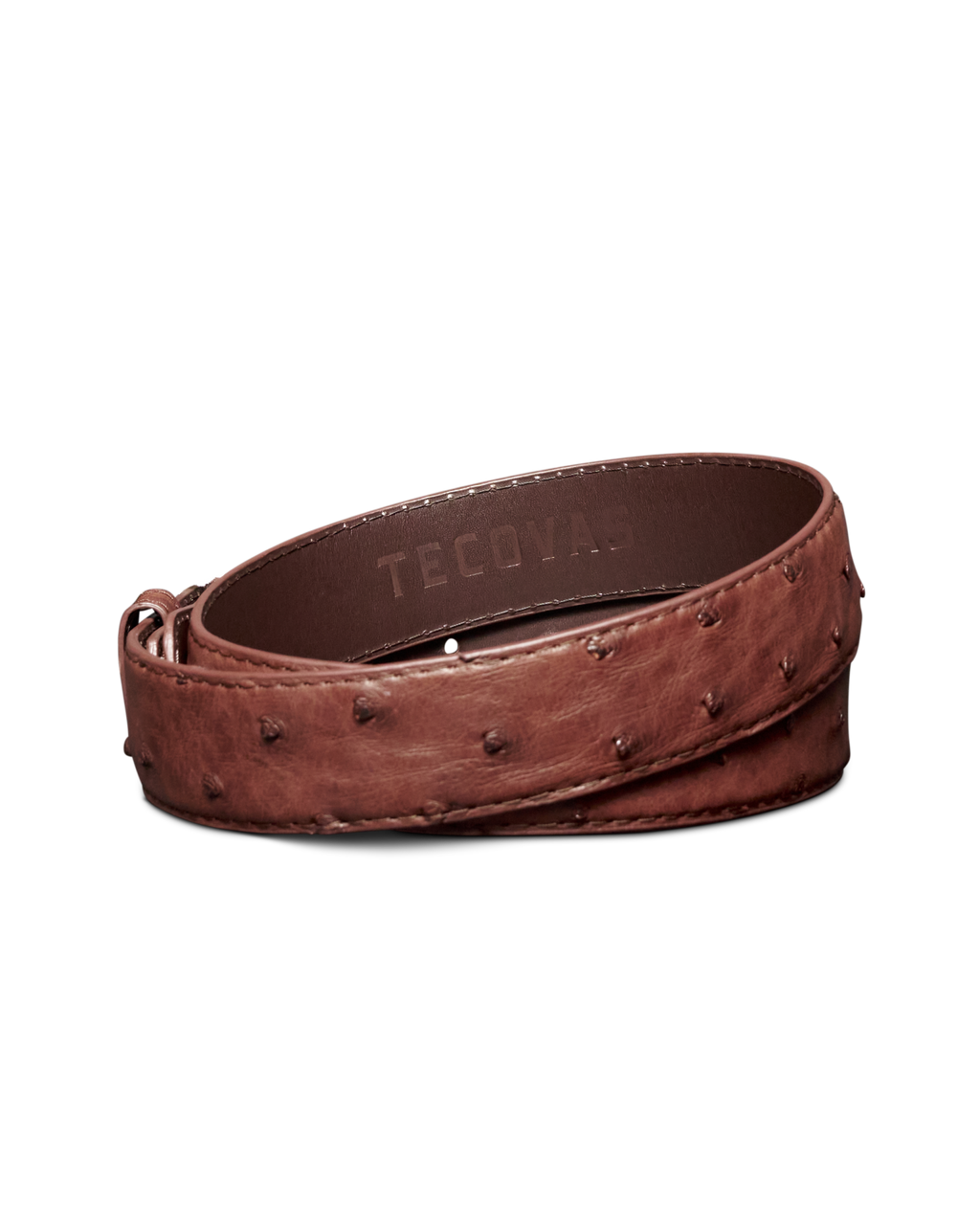Men's Ostrich Belt - Hazelnut Ostrich