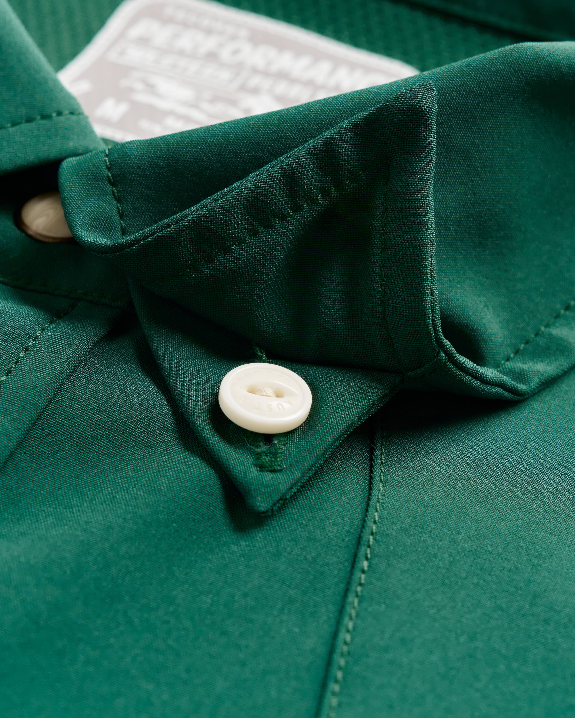 Men's Performance Long Sleeve Western Pearl Snap - Hunter Green Performance