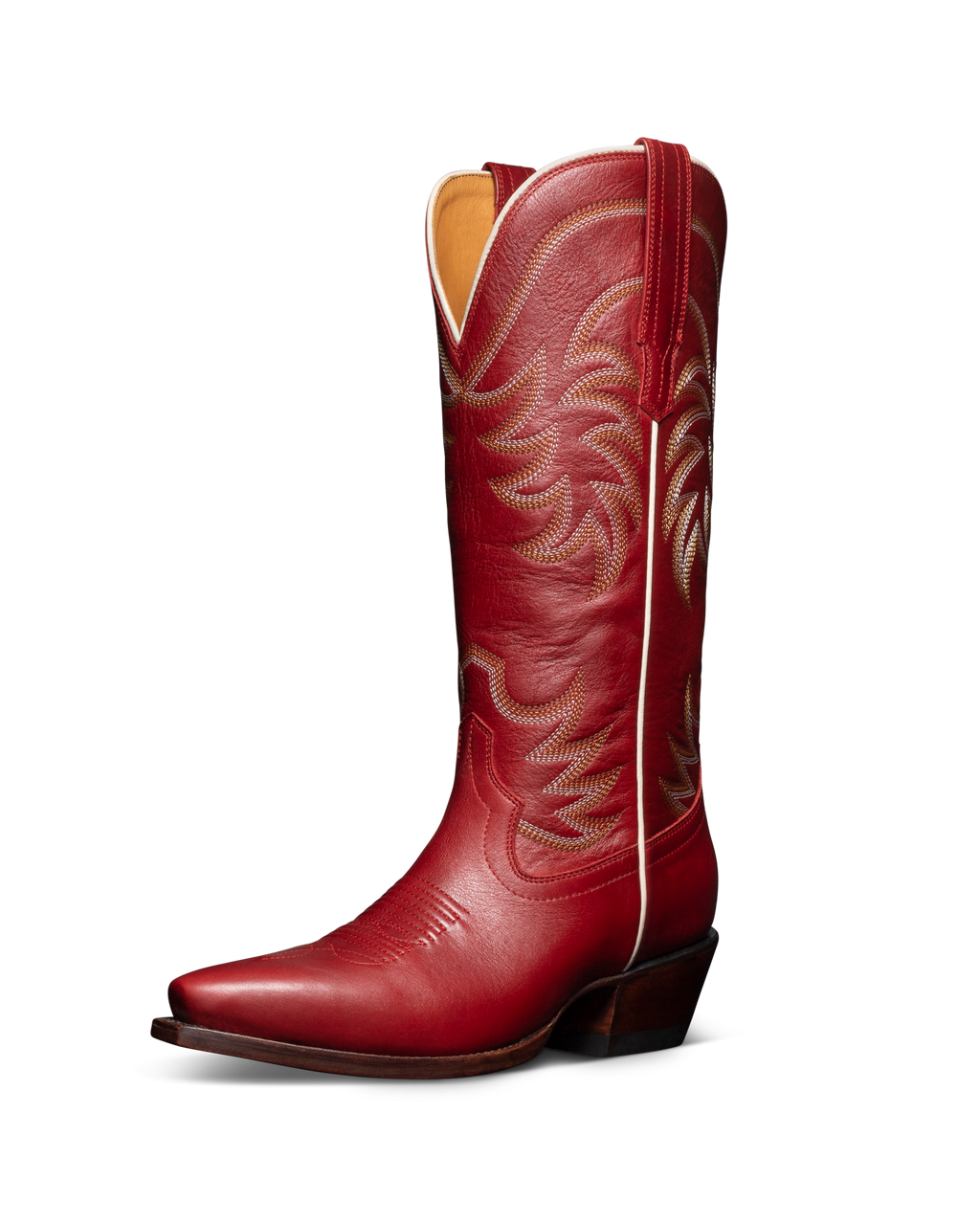 The Annie Wide Calf - Scarlet Cowhide