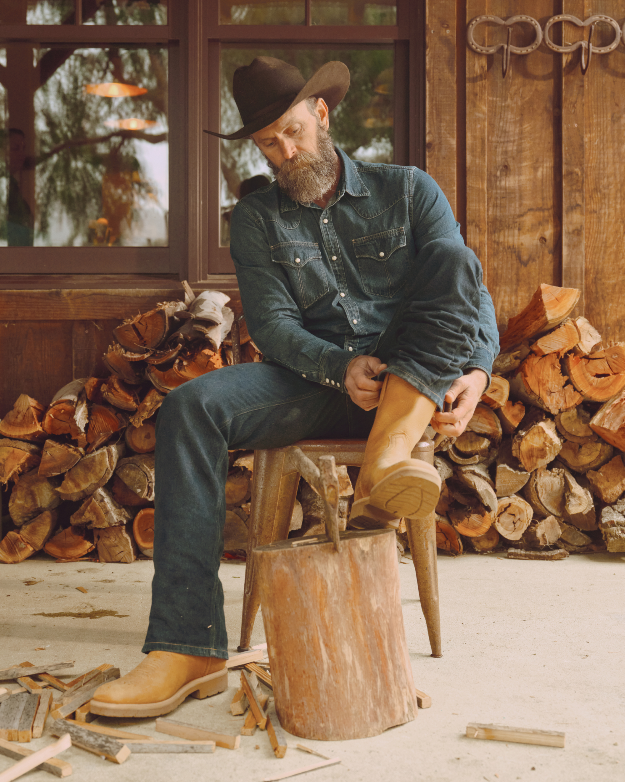 The Rugged Square Toe - Light Tan Cowhide