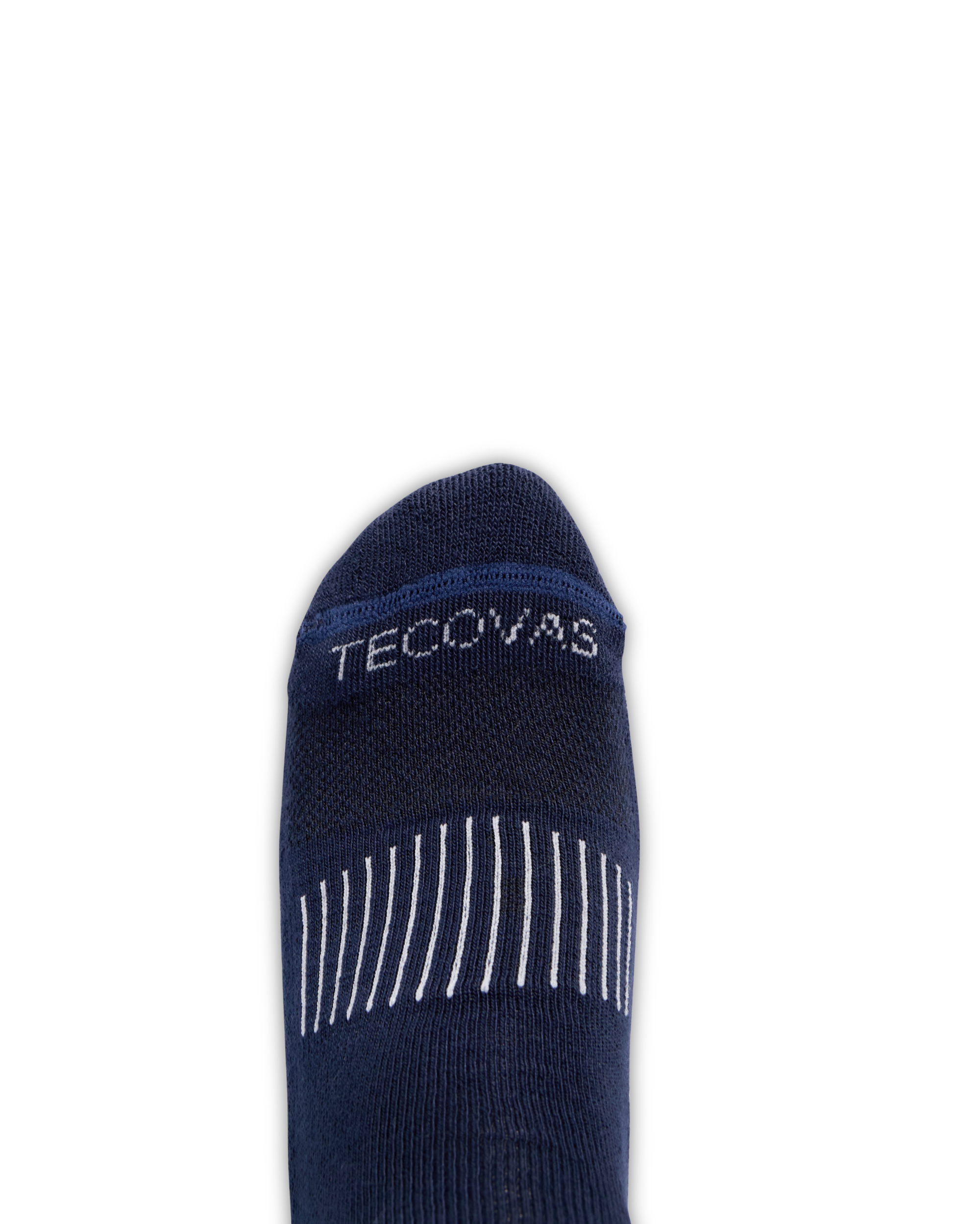 Over-The-Calf Socks (3-Pack) - Navy Brown White Polyester Spandex