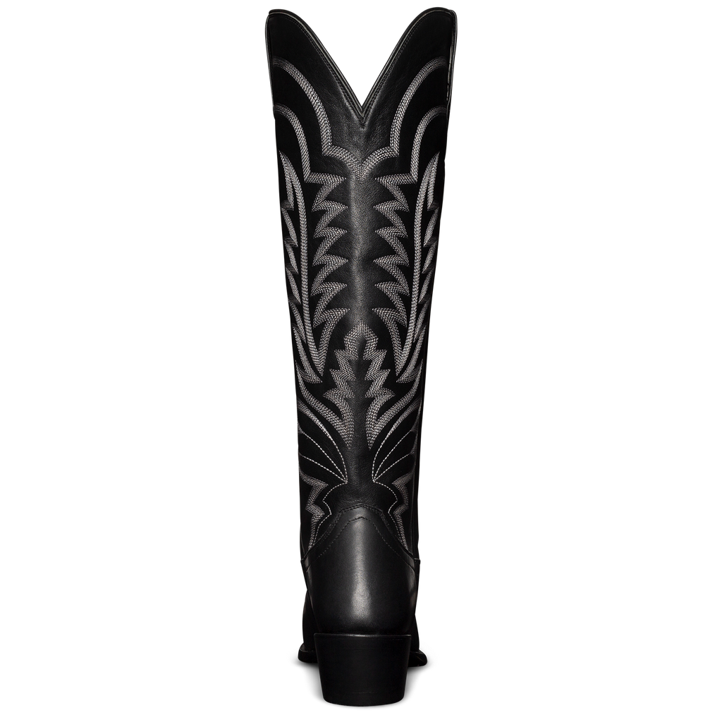 The Abby Wide Calf - Midnight Cowhide