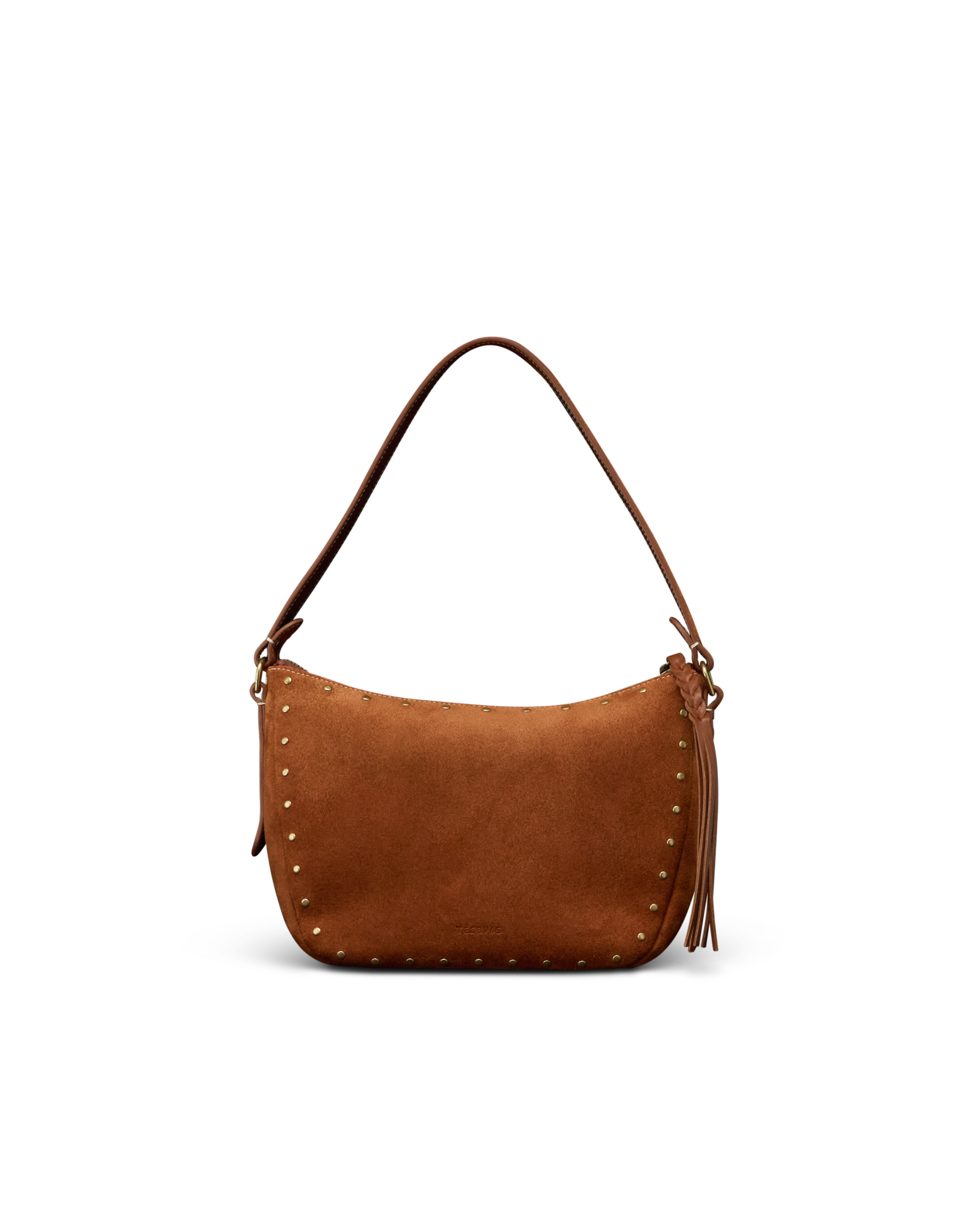 Slouchy Shoulder Bag - Saddle Suede