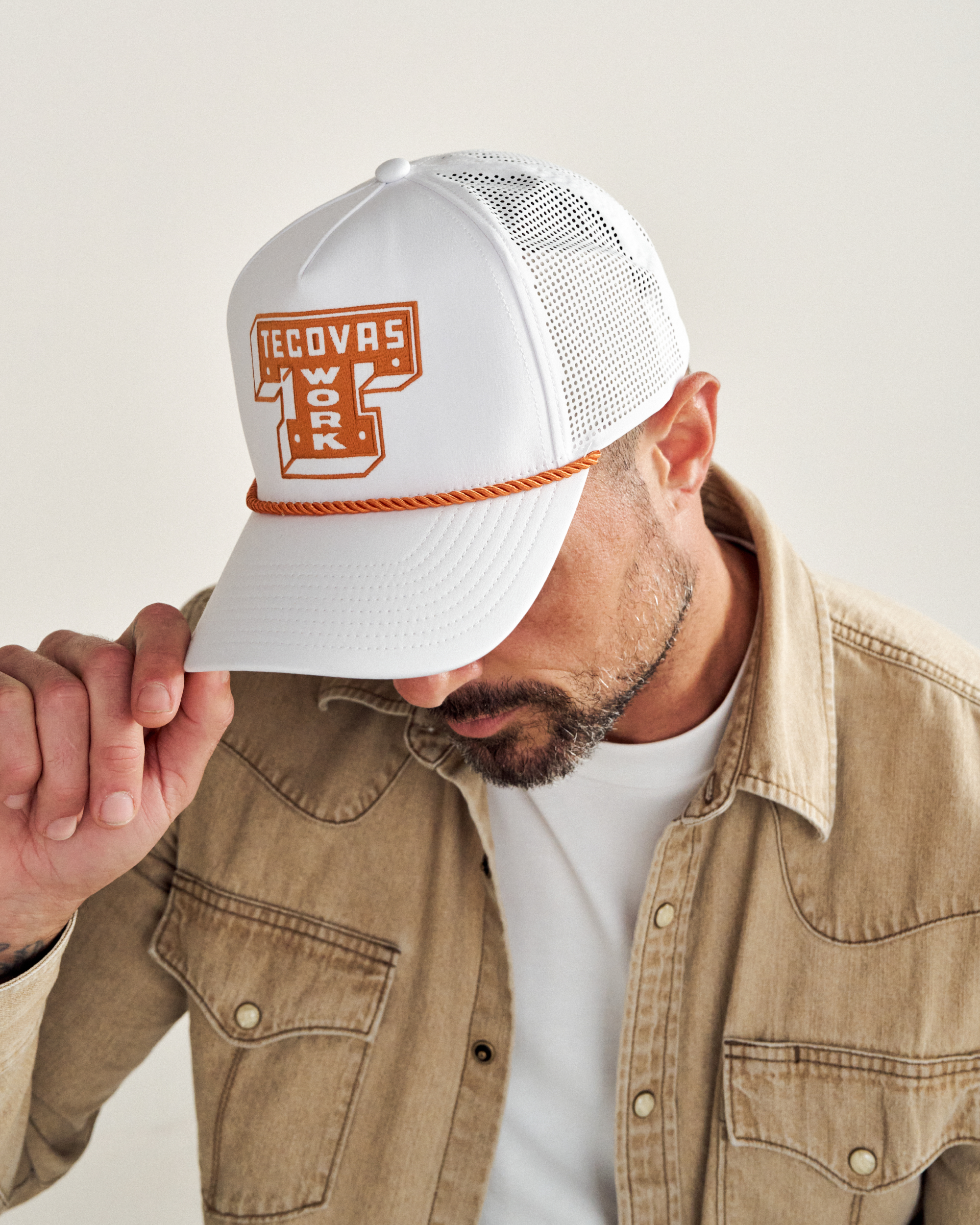 Tecovas Work Performance Trucker - Burnt Orange Polyester