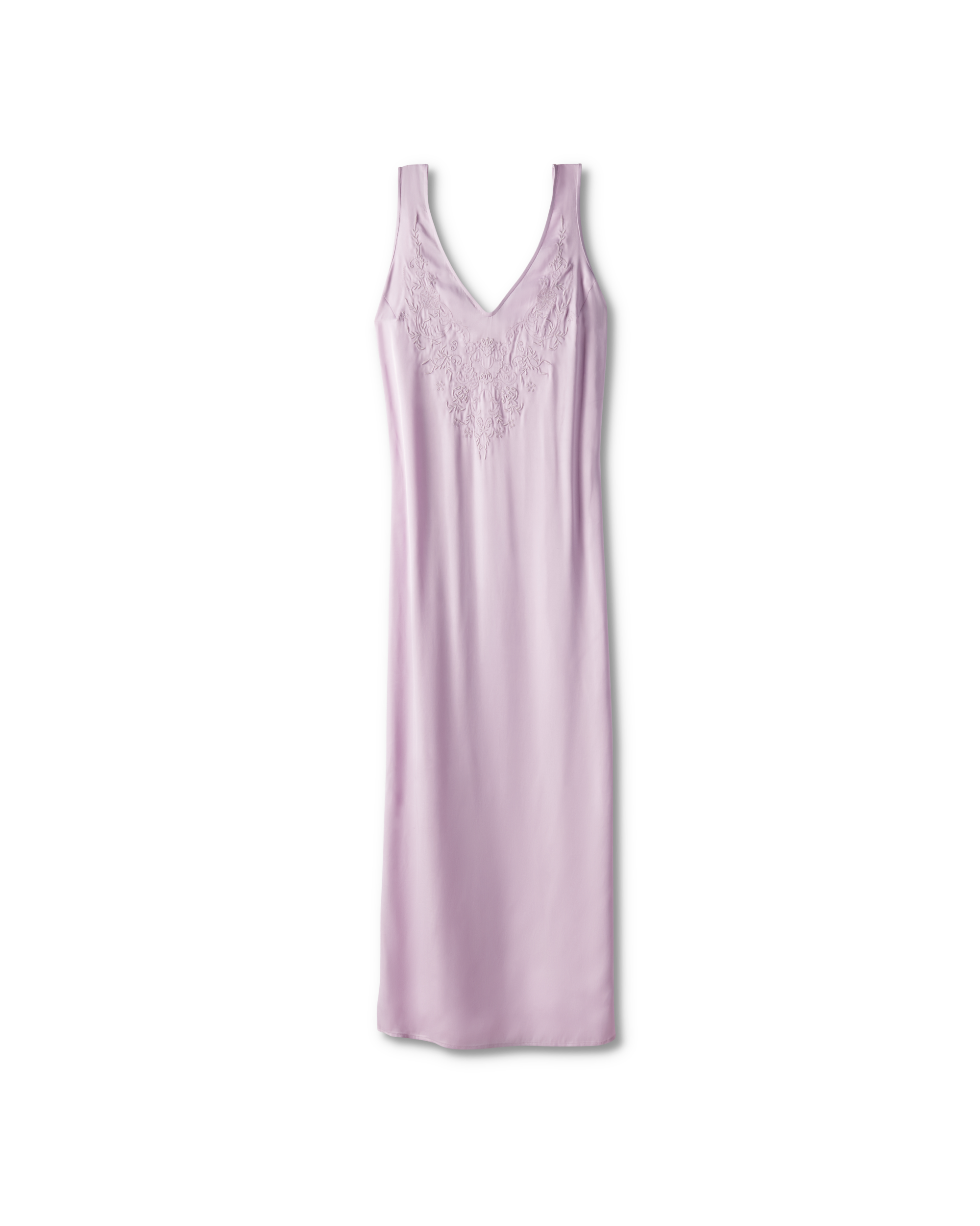 Women's Embroidered Slip Dress - Lilac Viscose