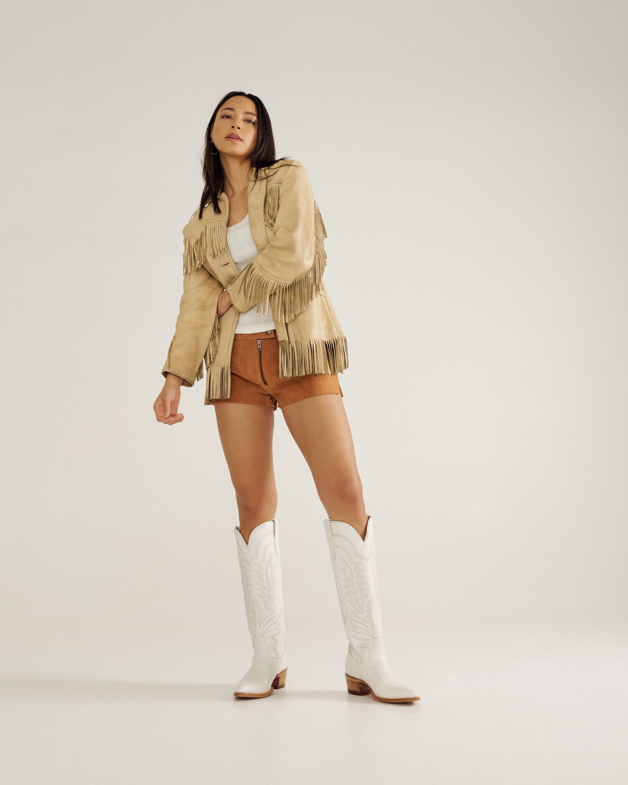 The Abby - Snow Cowhide