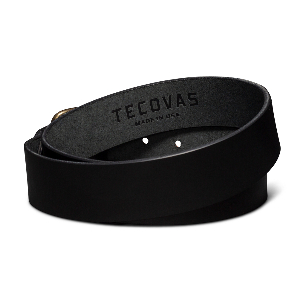 Men's Harness Leather Belt - Midnight Cowhide