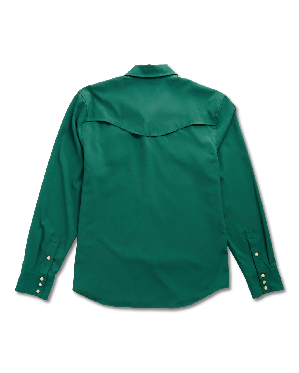 Men's Performance Long Sleeve Western Pearl Snap - Hunter Green Performance