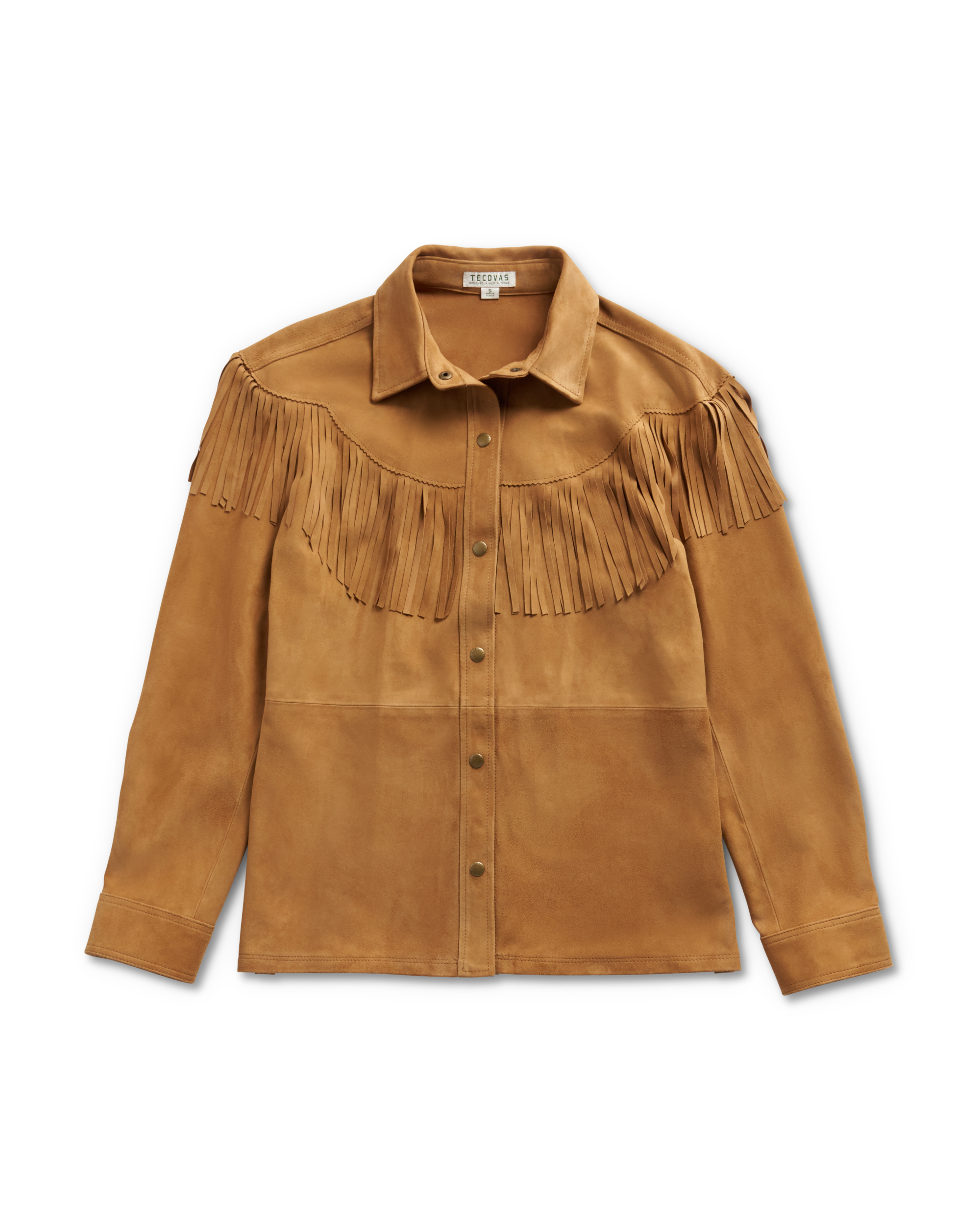 Women's Suede Shacket - Tan Suede