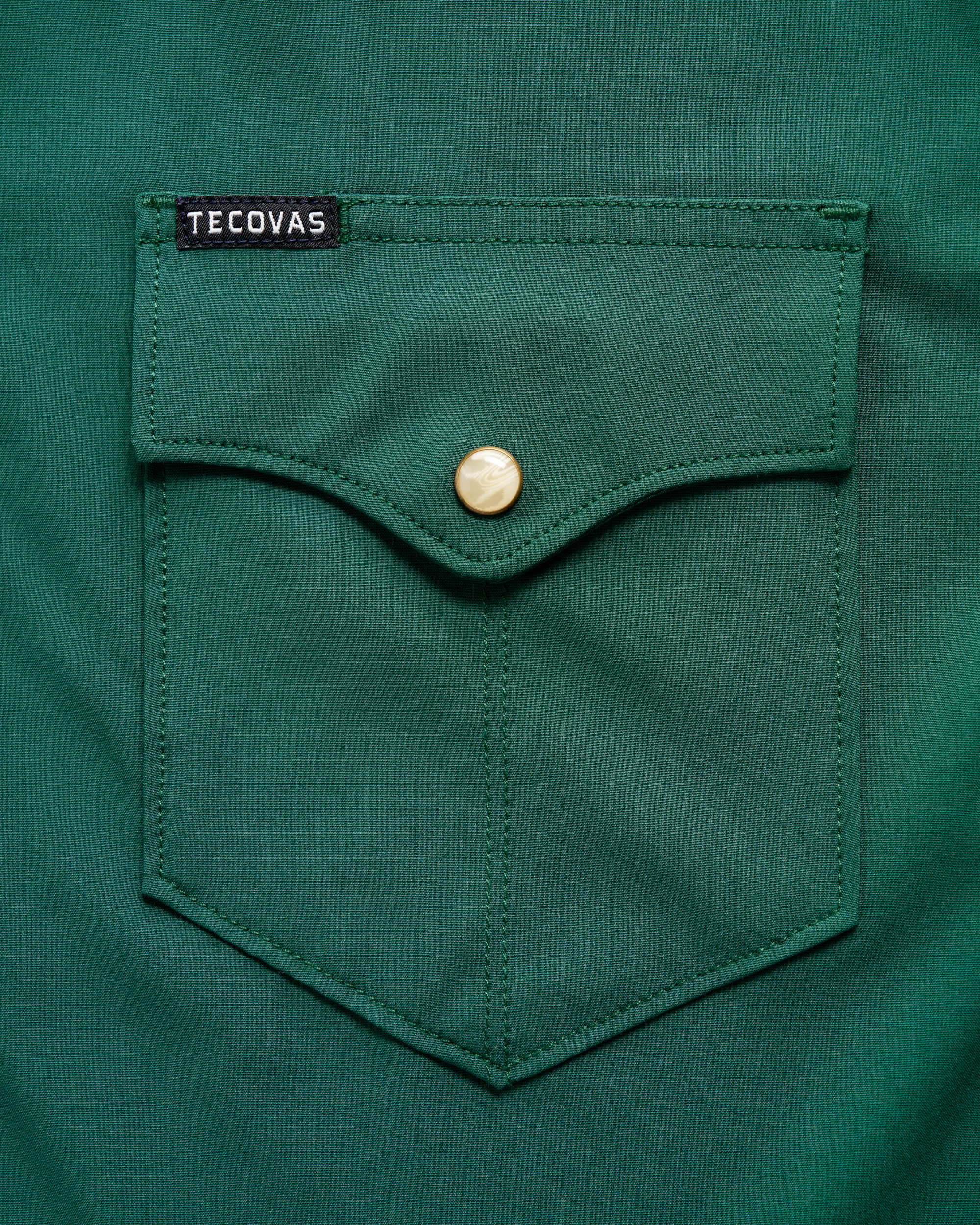 Men's Performance Long Sleeve Western Pearl Snap - Classic Fit - Hunter Green Performance