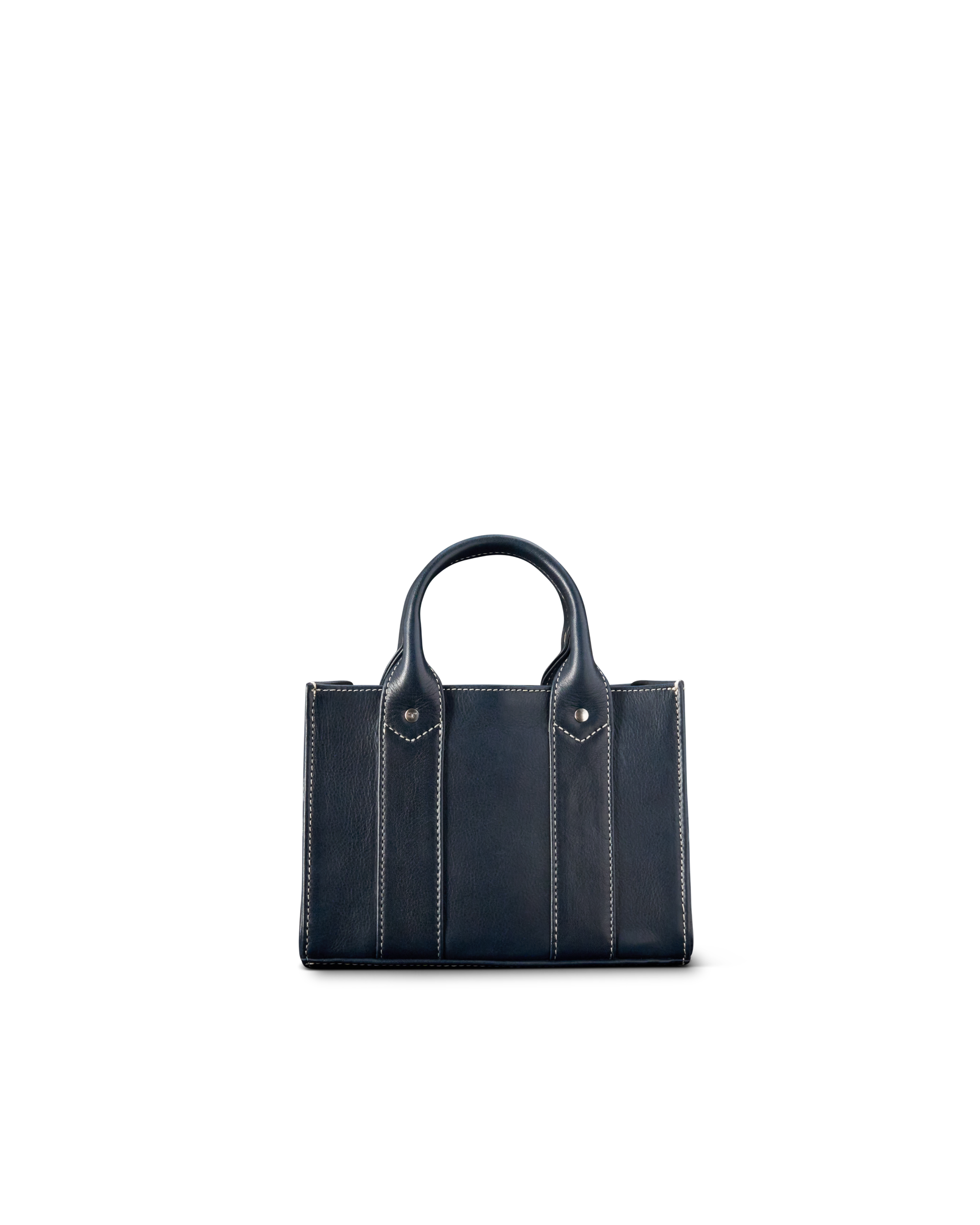 Mini Satchel - Navy Cowhide