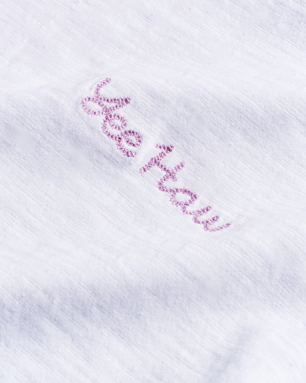 Women's Vintage Ringer Tee - White Lilac Cotton
