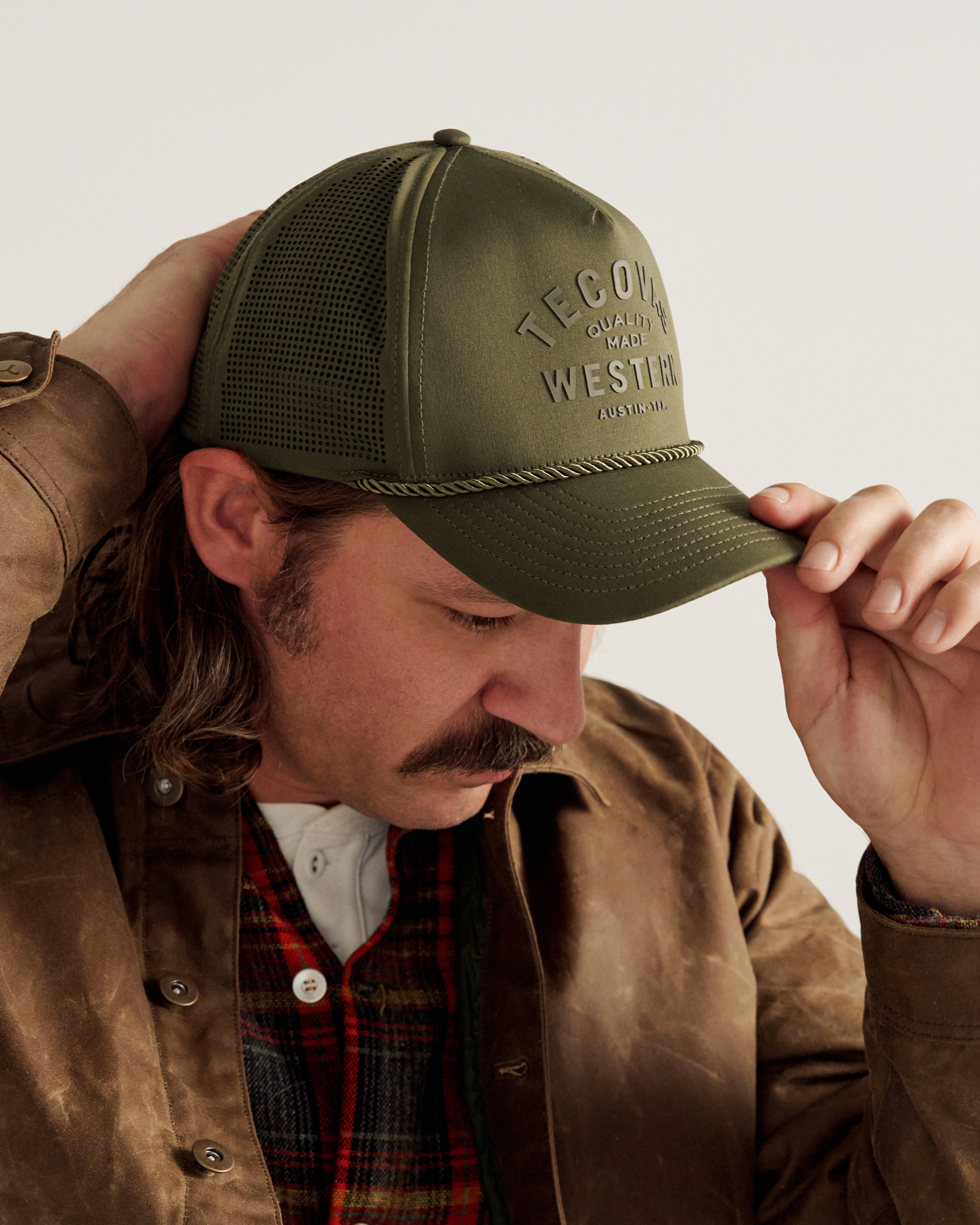 Quality Made Performance Trucker Hat - Olive Polyester