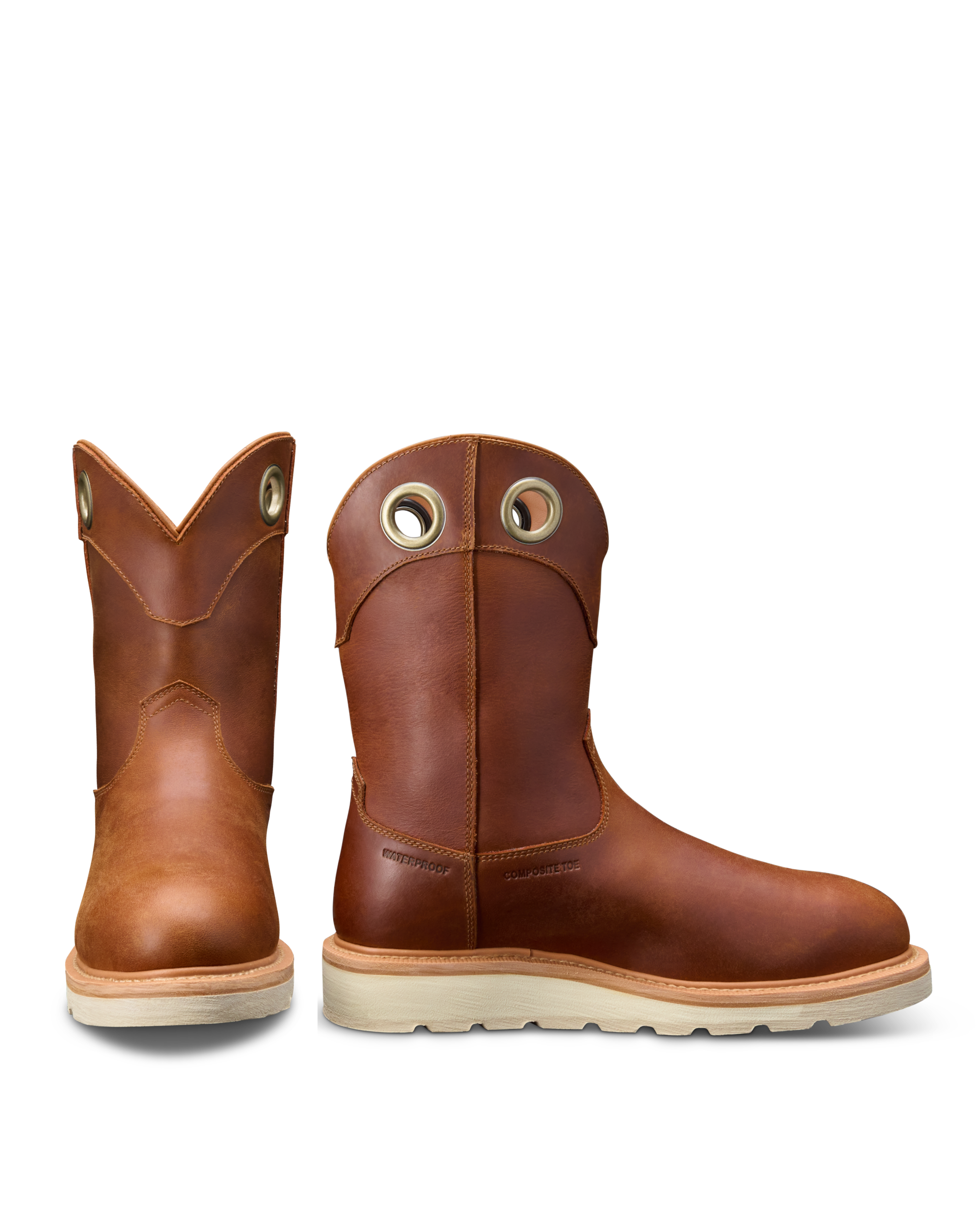 LongHaul Waterproof Roper Composite Toe Work Boot - Saddle Cowhide