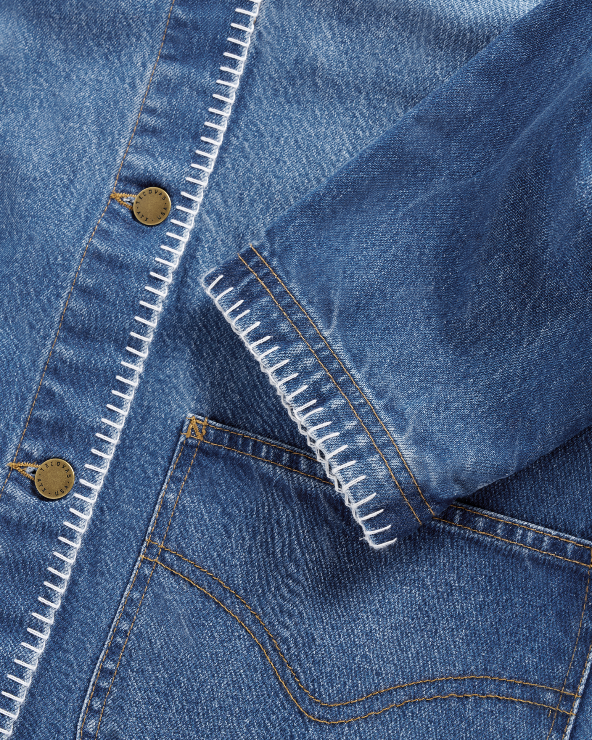 Women's Denim Chore Jacket - Medium Wash Denim