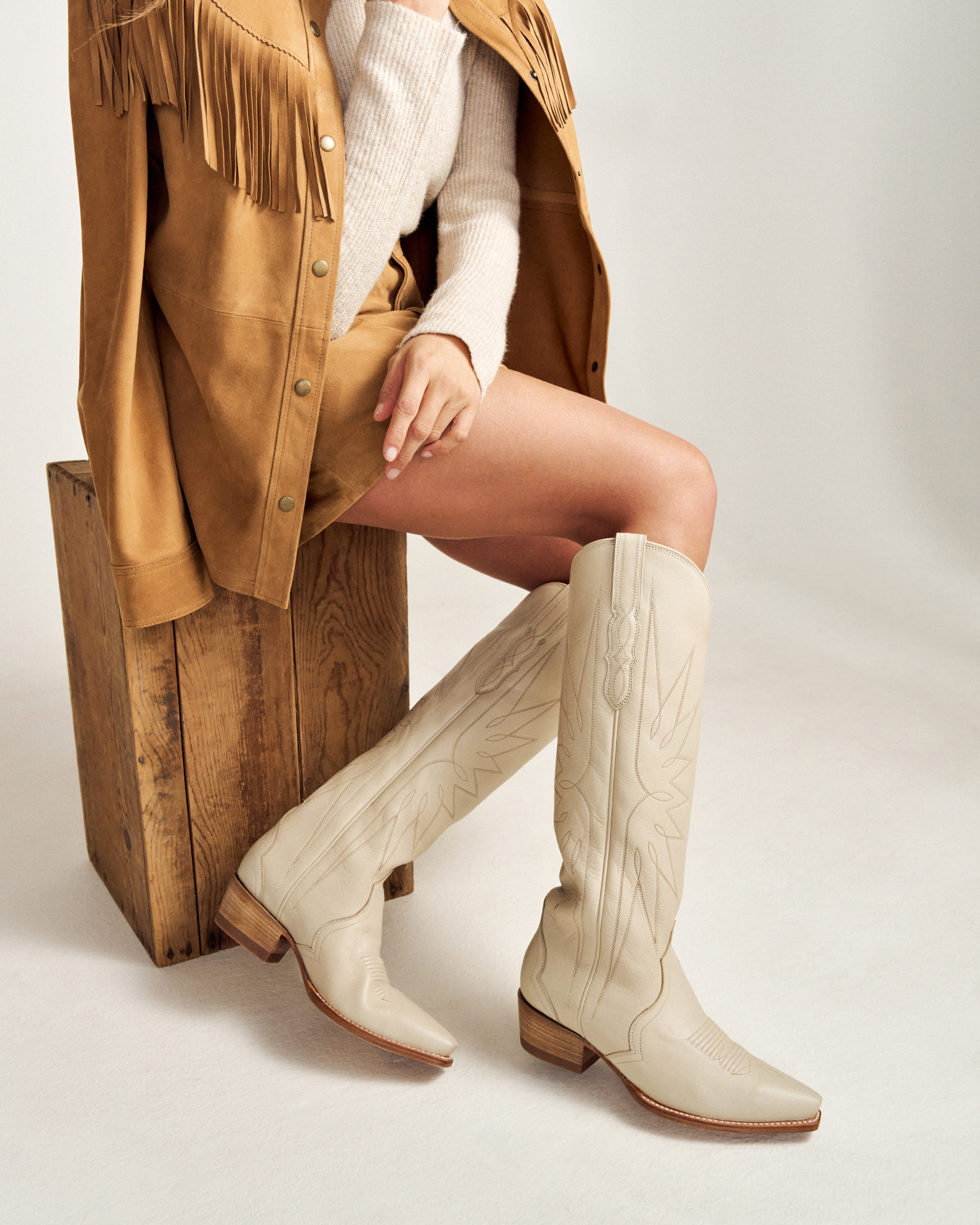 The Loretta - Cream Cowhide