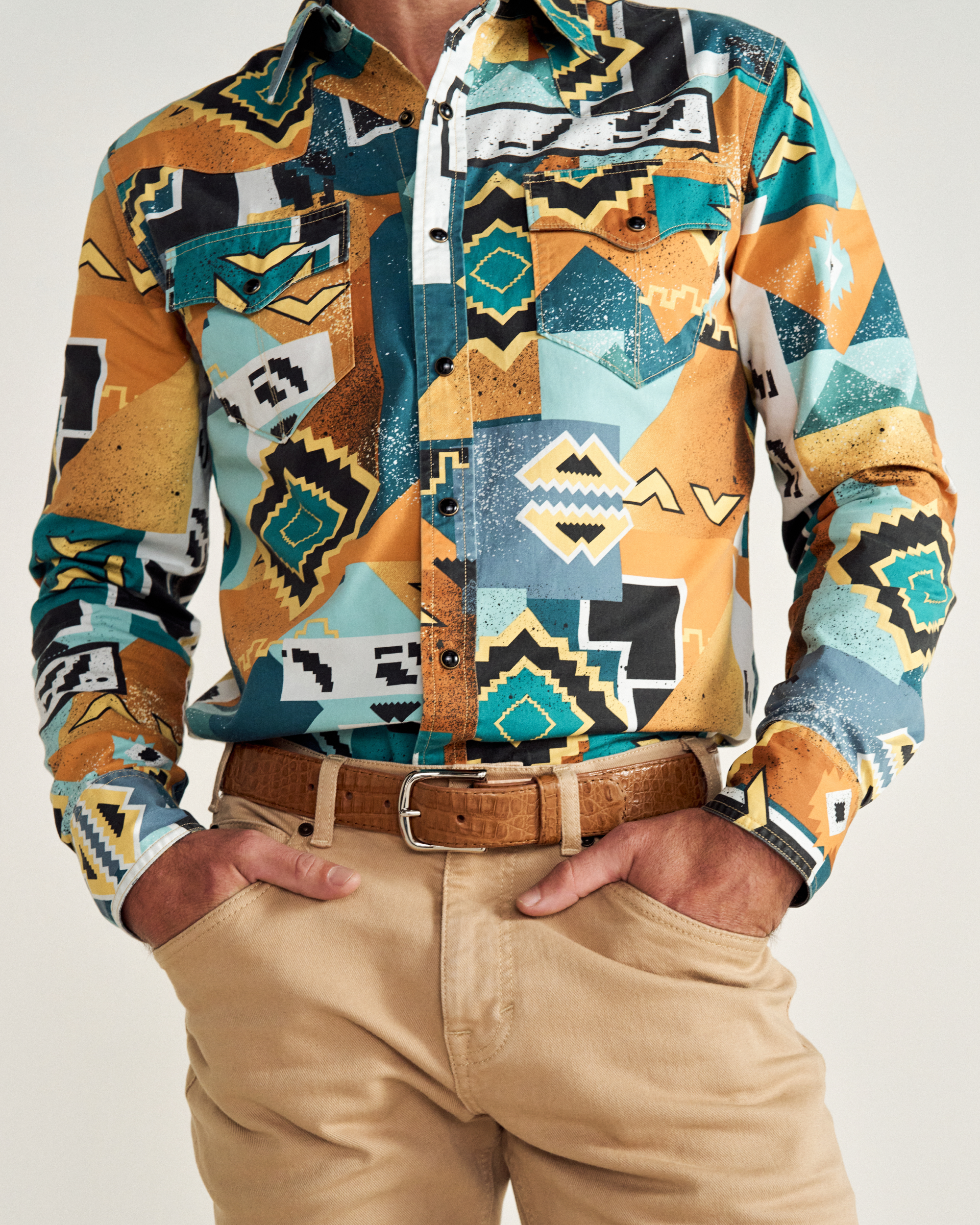 Men's Caiman Belt - Caramel Caiman