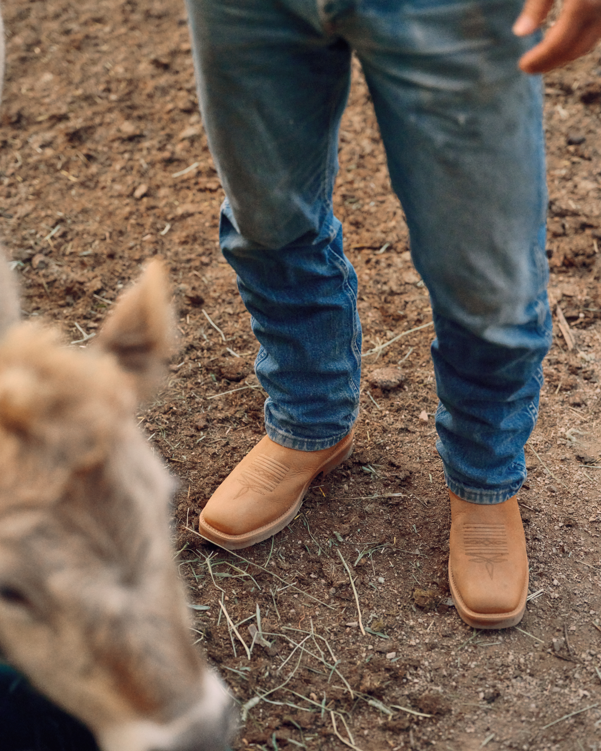 The Rugged Square Toe - Light Tan Cowhide