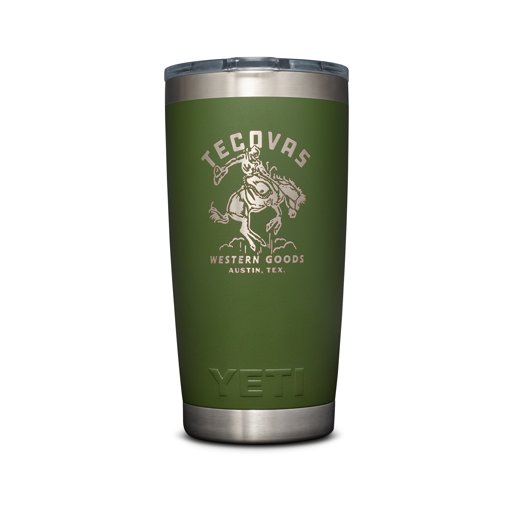 Bronco YETI 20 oz Tumbler - Olive Metal