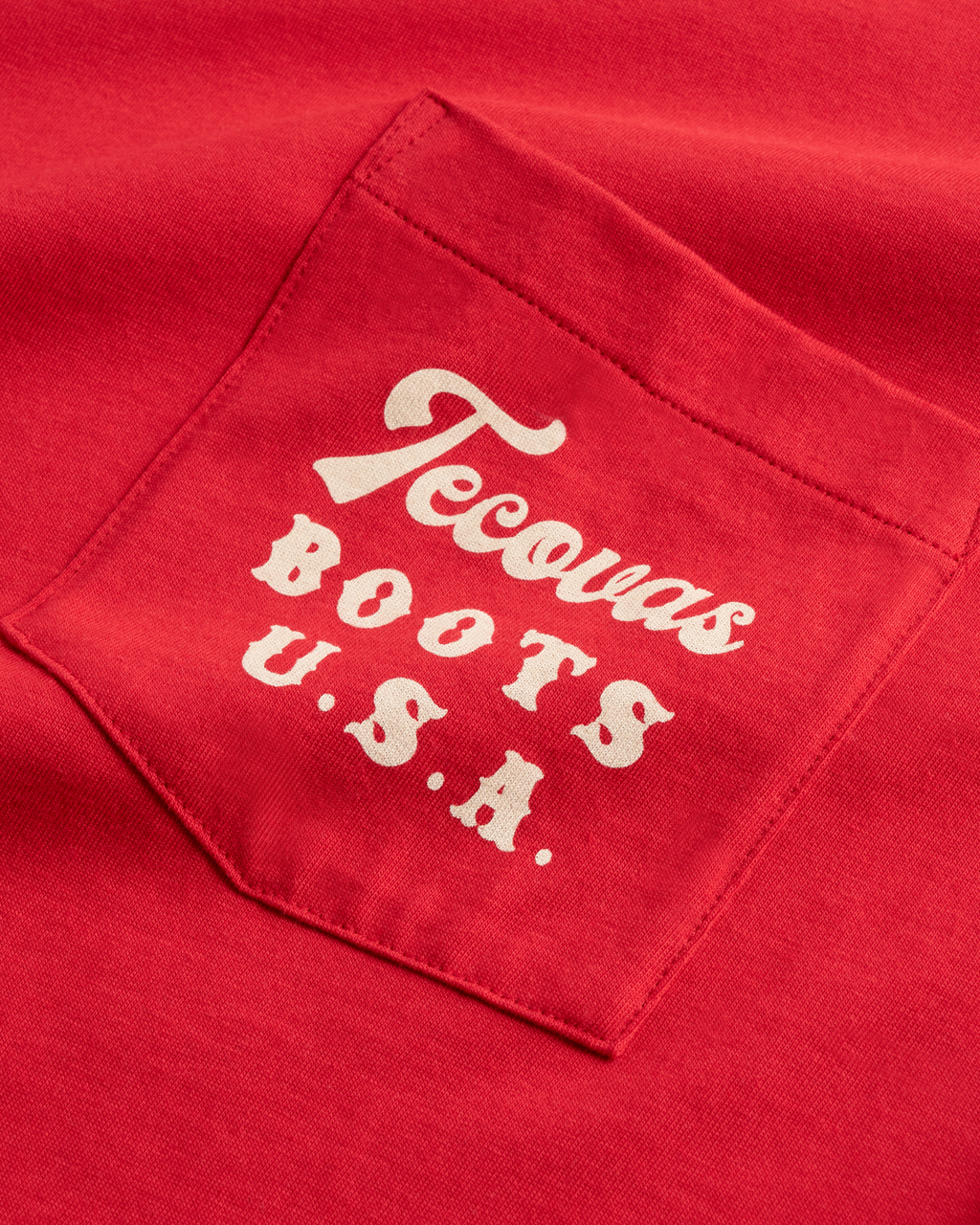 Men's USA Pocket Tee - Red White Pima Cotton