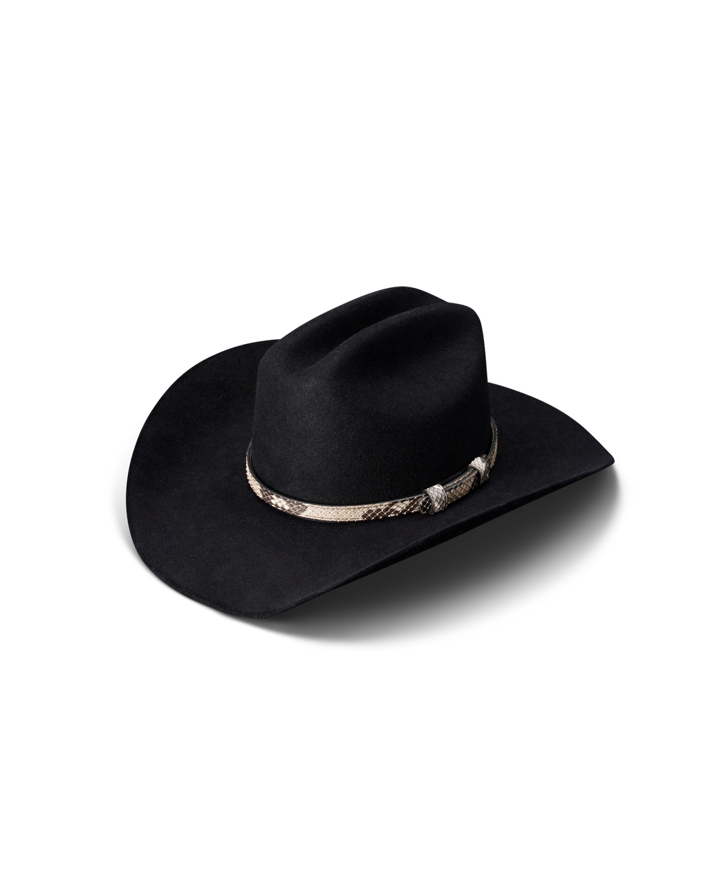 Hat Band - Black Bone Python