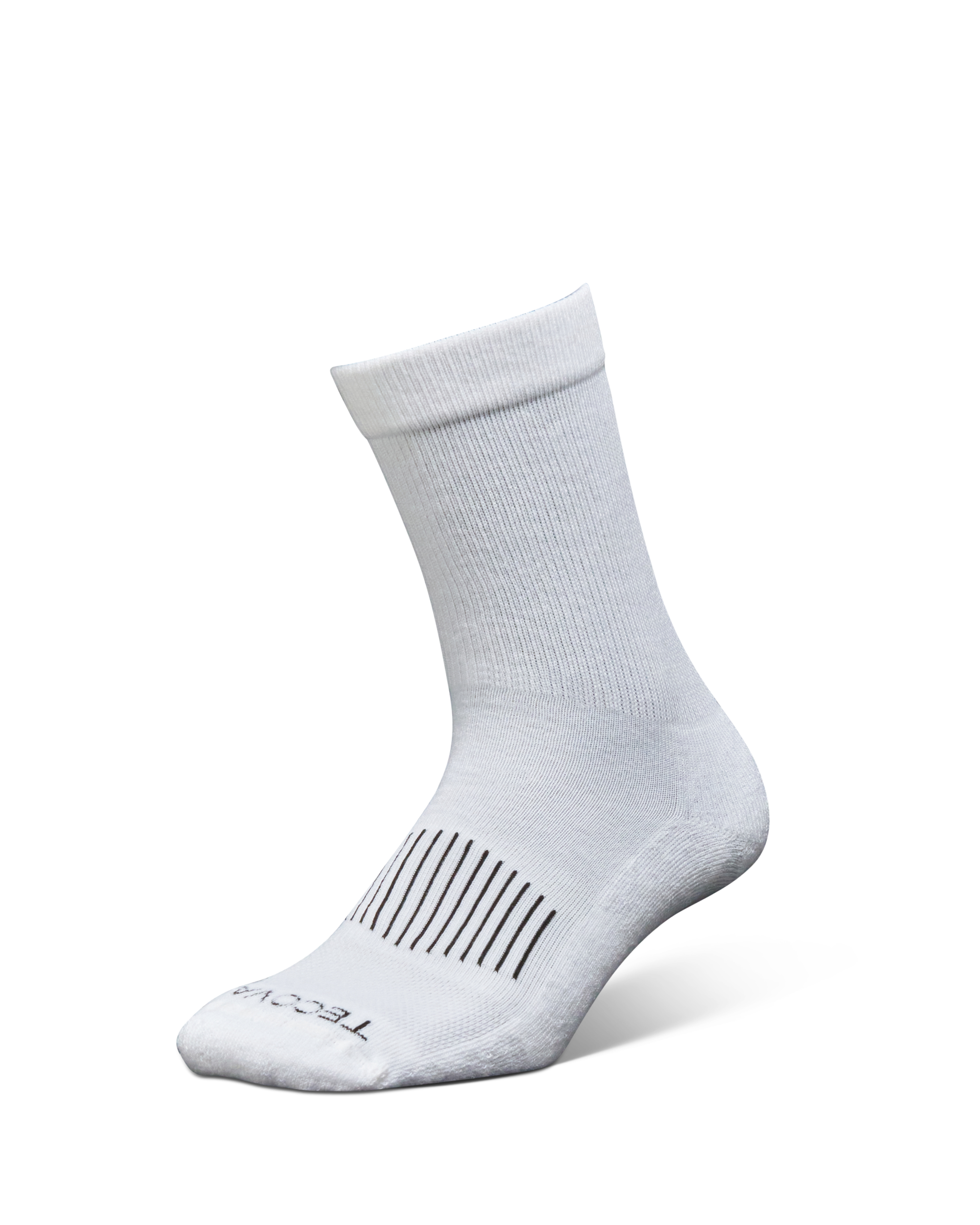 Crew Socks (3-Pack) - White Green Light Gray Polyester Spandex