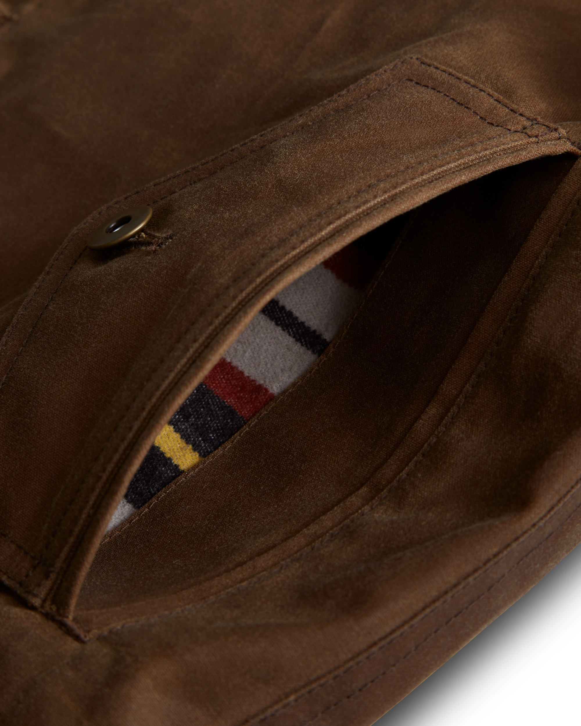 Men's Buckaroo Waxed Canvas Trucker Jacket - Tobacco Waxed Canvas