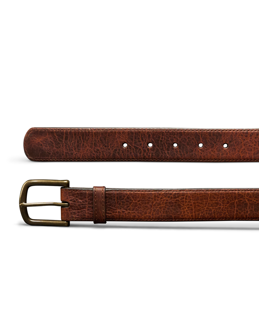 Men's Bison Belt - Burnt Umber Bison