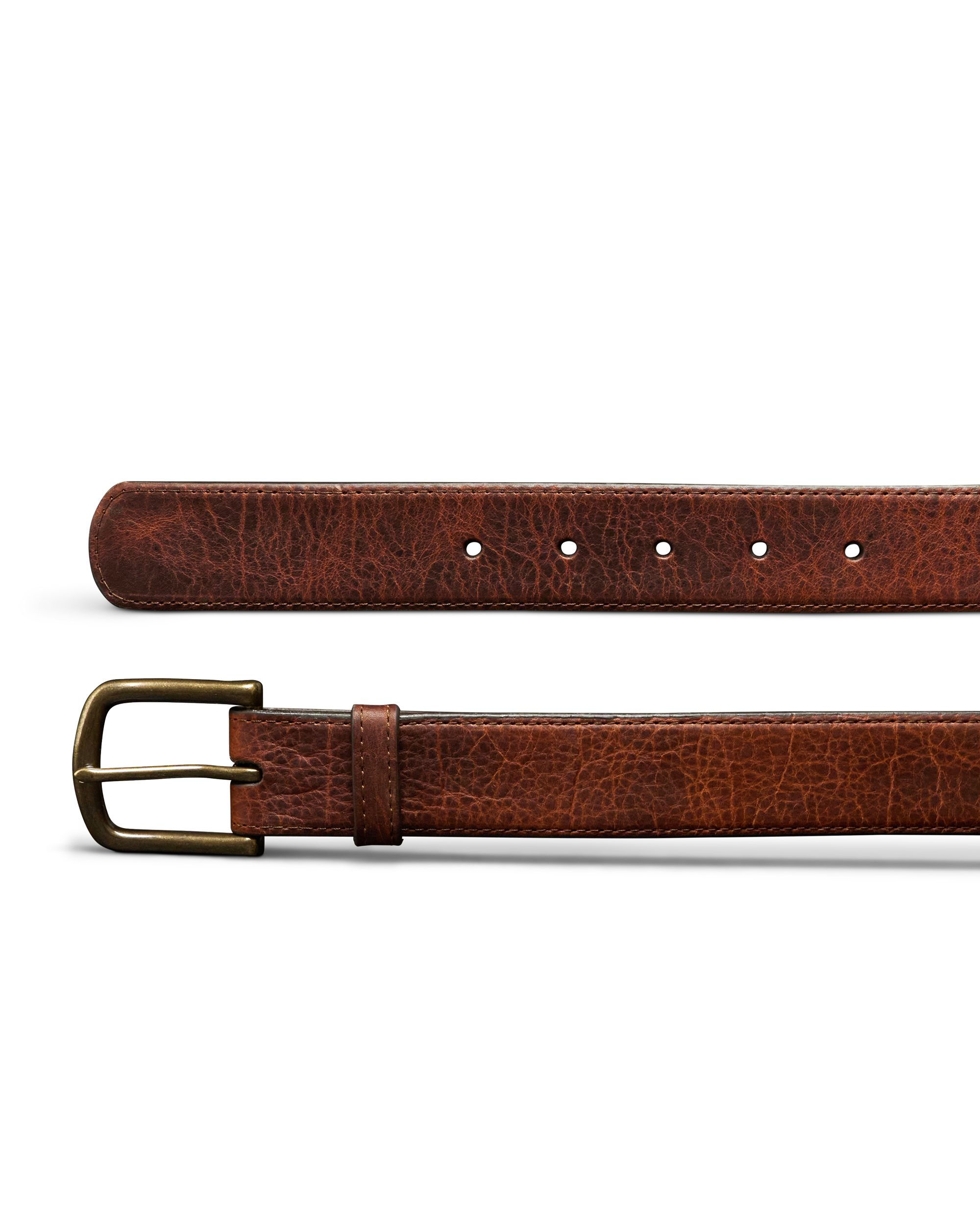 Men's Bison Belt - Burnt Umber Bison