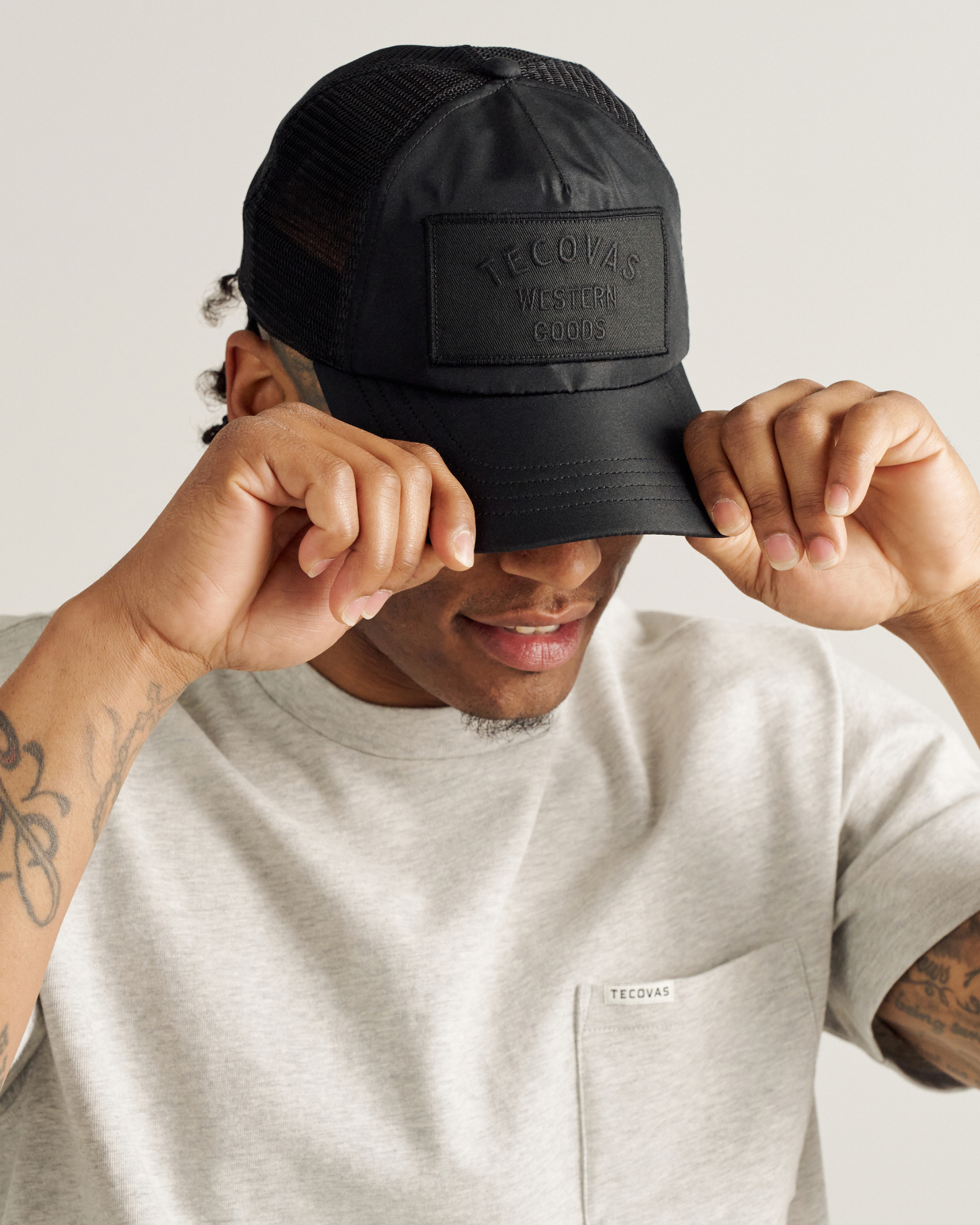 Western Goods Trucker Hat - Black Polyester