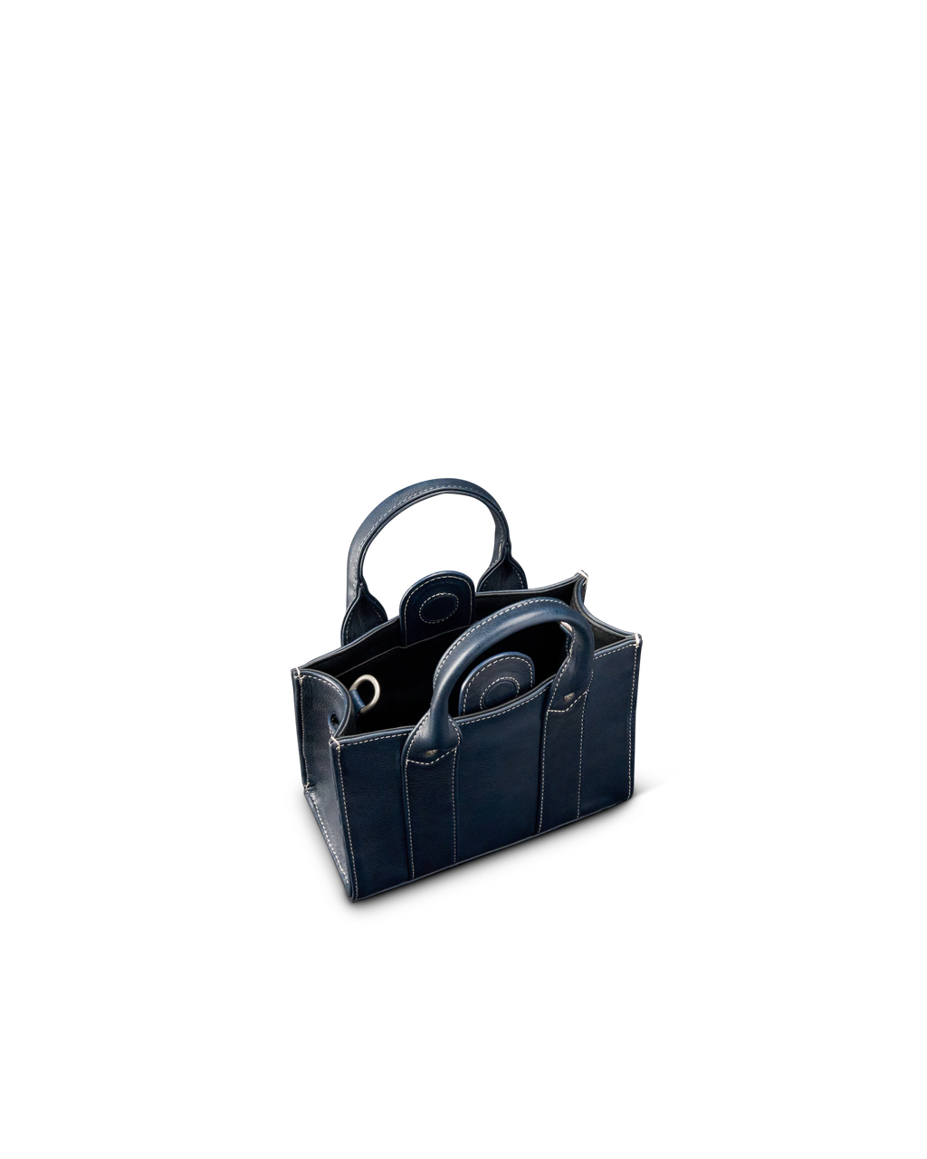 Mini Satchel - Navy Cowhide
