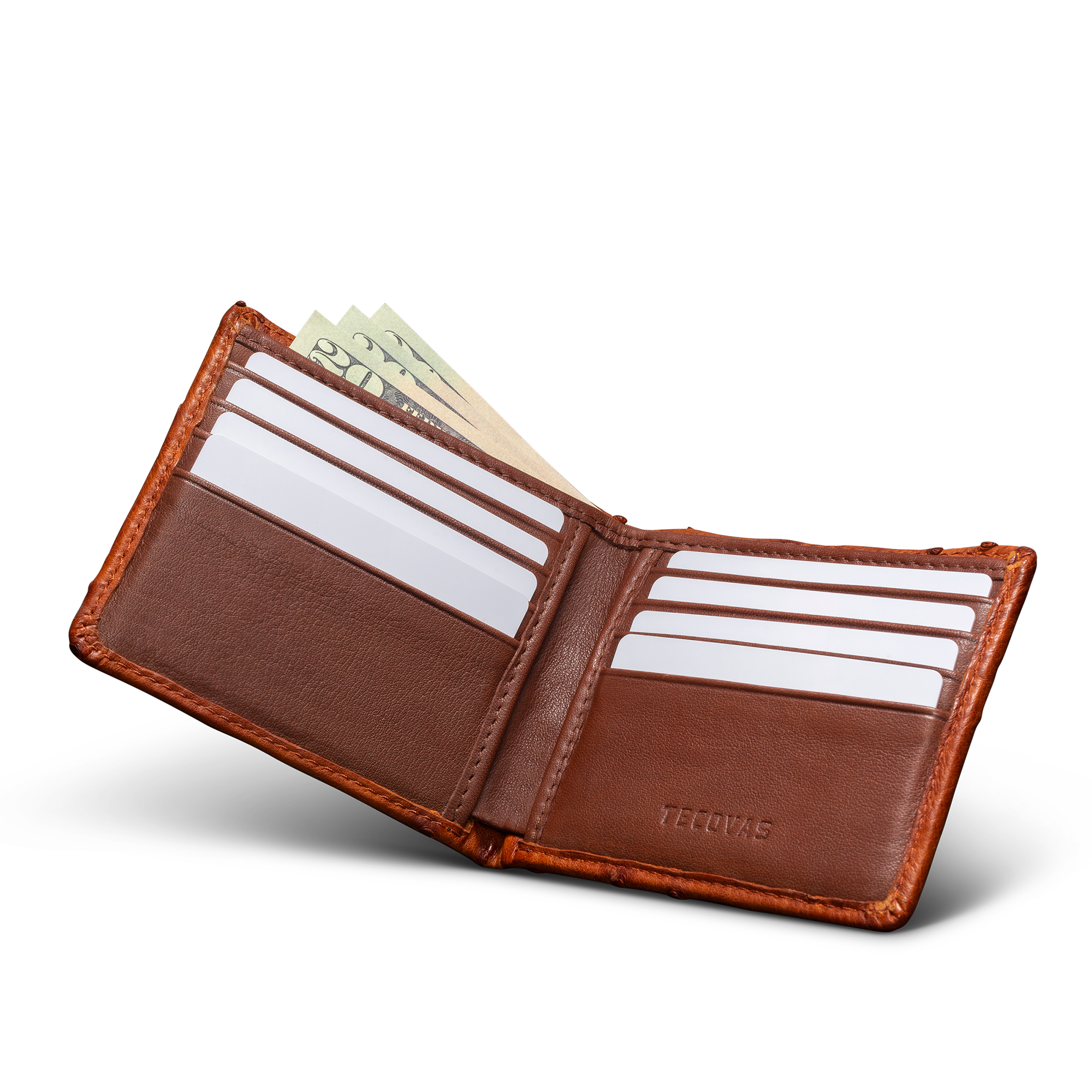 Ostrich Billfold - Pecan Ostrich
