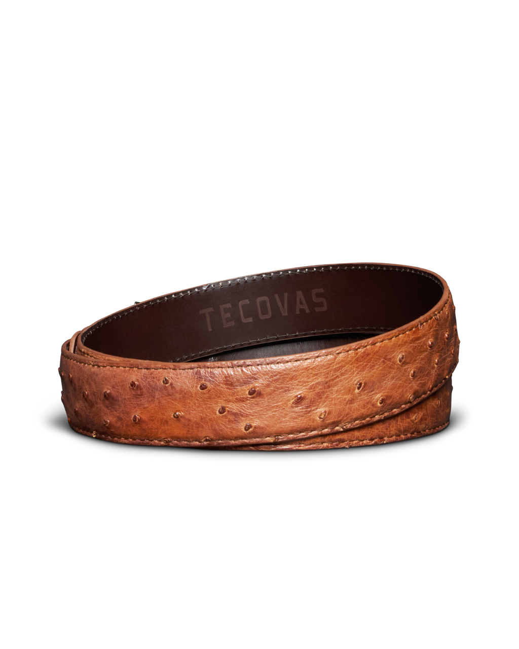 Men's Ostrich Belt - Russet Ostrich