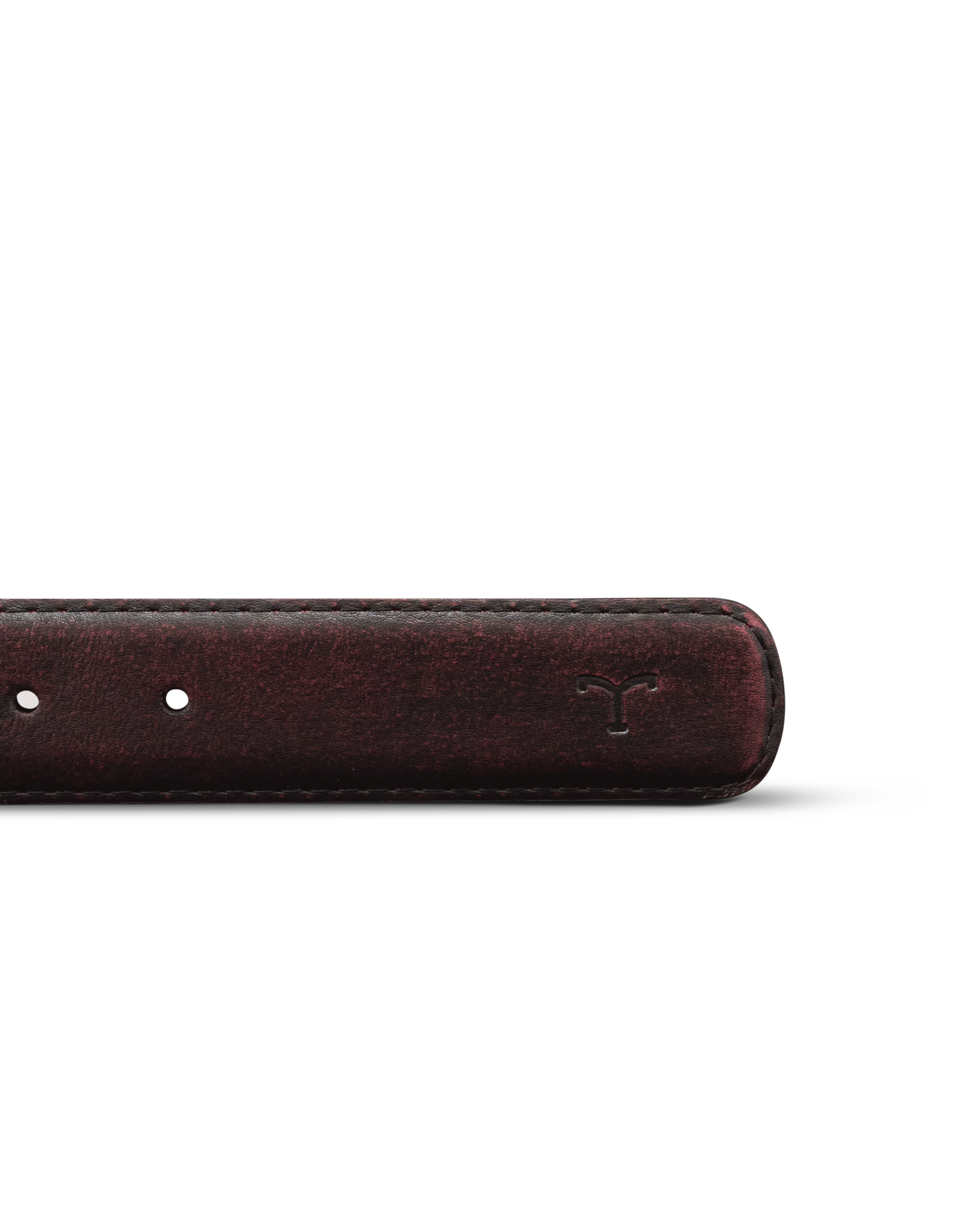 Men's Cowhide Belt - Black Cherry Cowhide