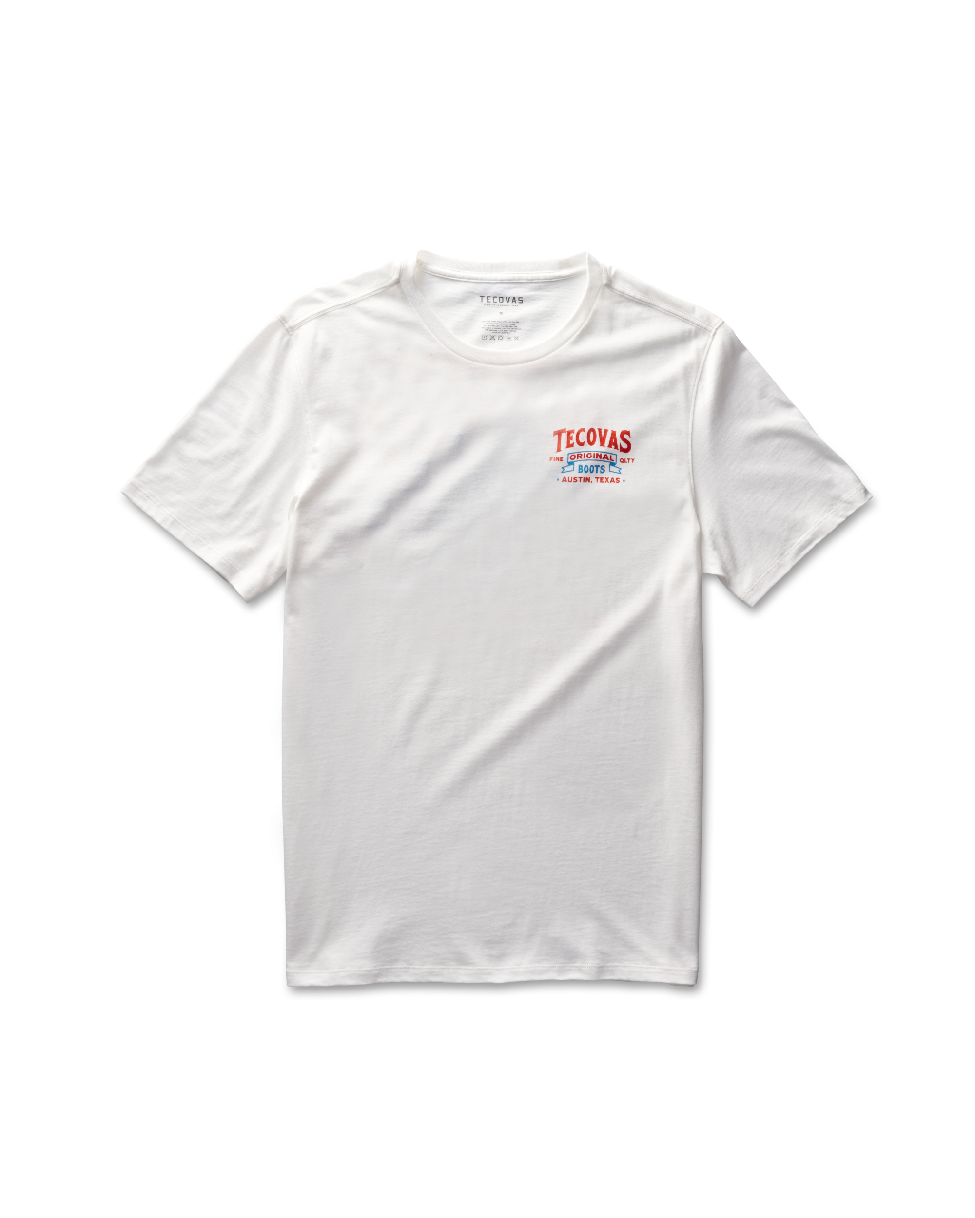 Men's Armadillo Cowboy Tee - Bone Org Blue Pima Cotton
