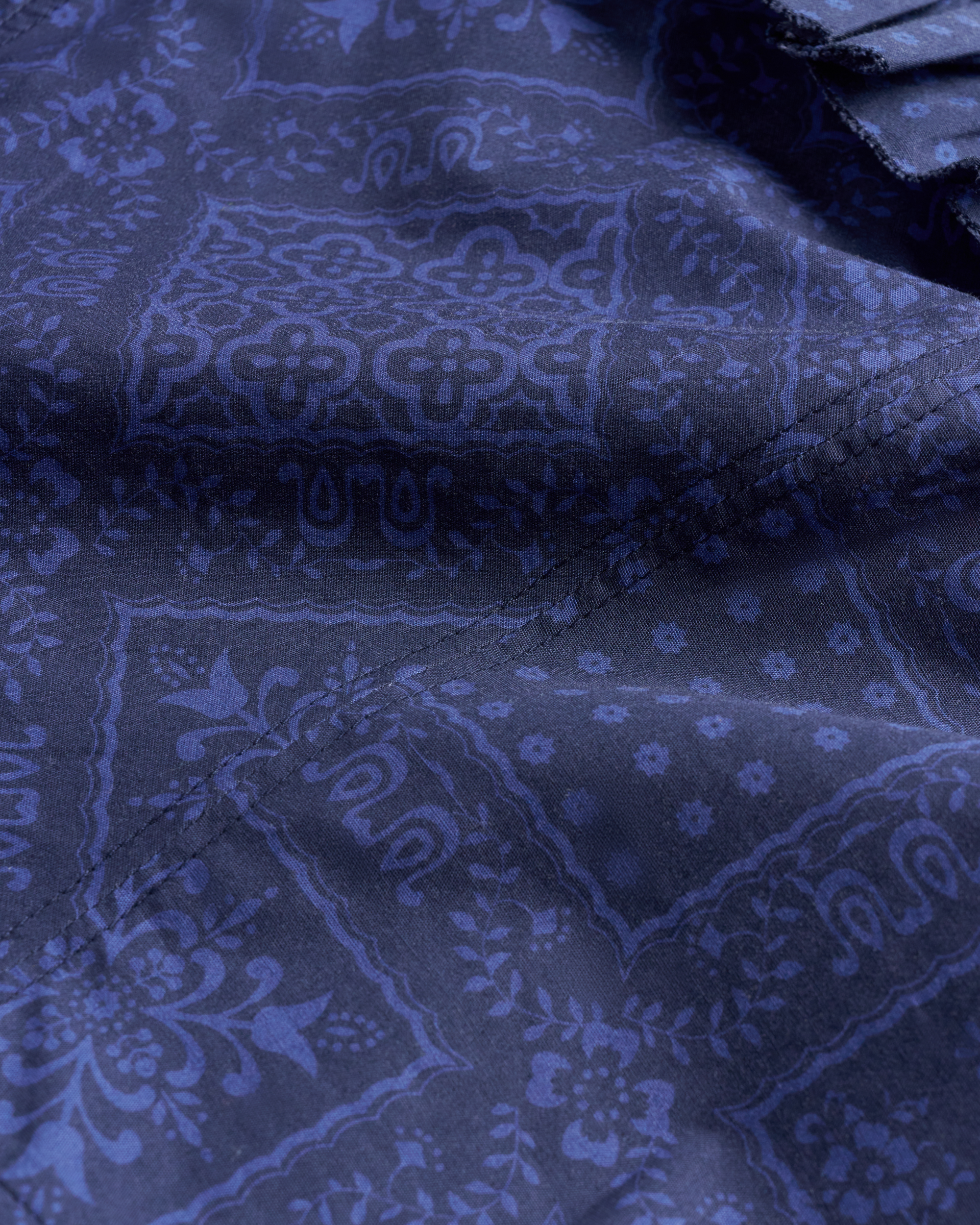 Women’s Bandana Midi Skirt - Navy Cotton